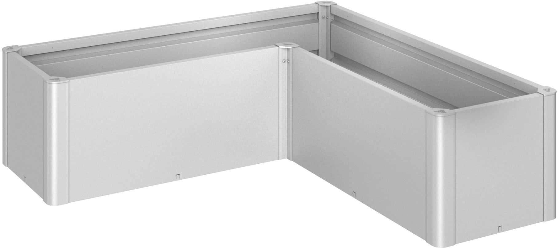 BIOHORT Hochbeet »BELVEDERE L-Form mini 1, 5, verschiedene Farben« 152x152x45 cm, extrem langlebig, aus Metall silber-metallic