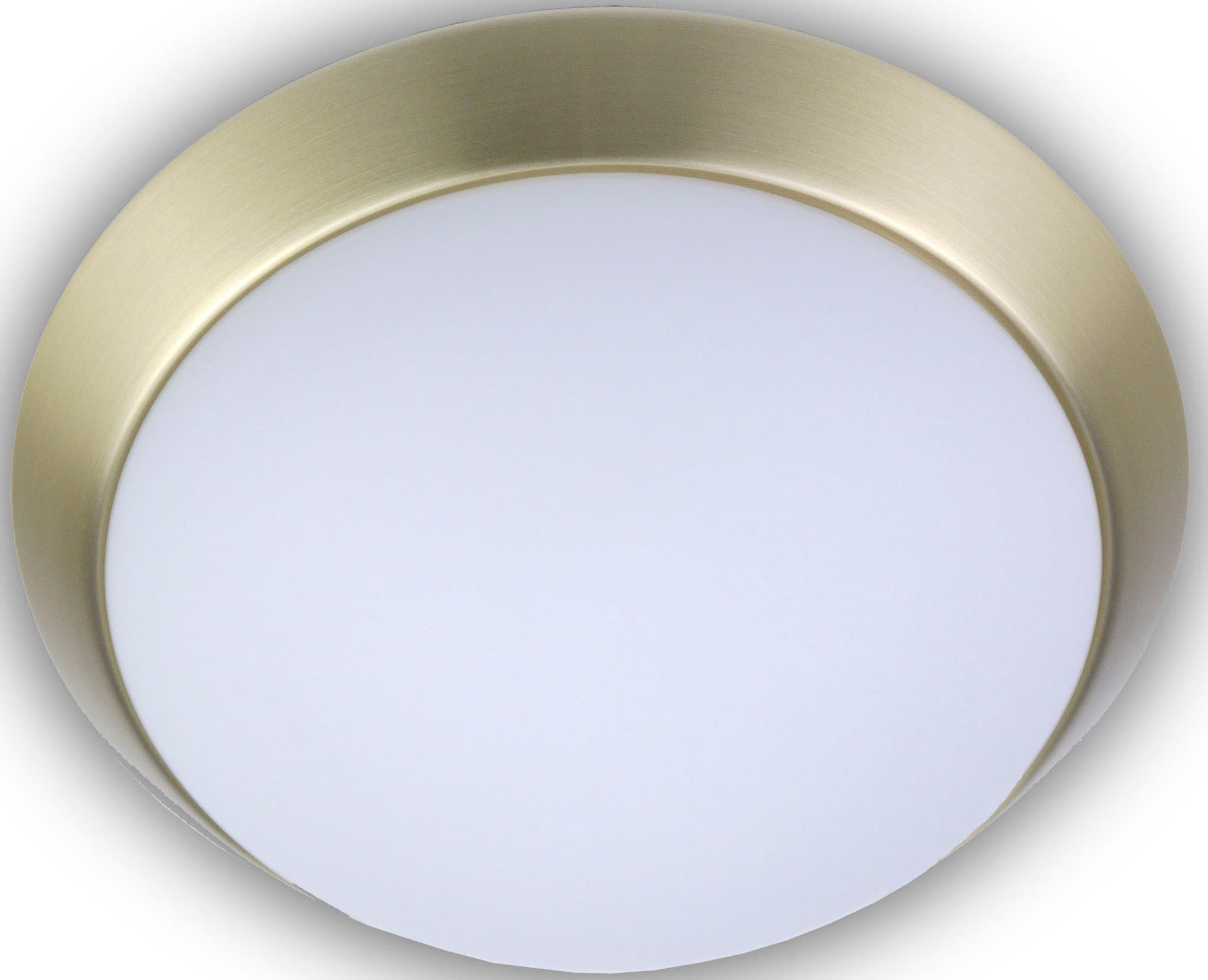 niermann Deckenleuchte »Opal matt, Dekorring Messing matt, HF Sensor, LED«, günstig online kaufen