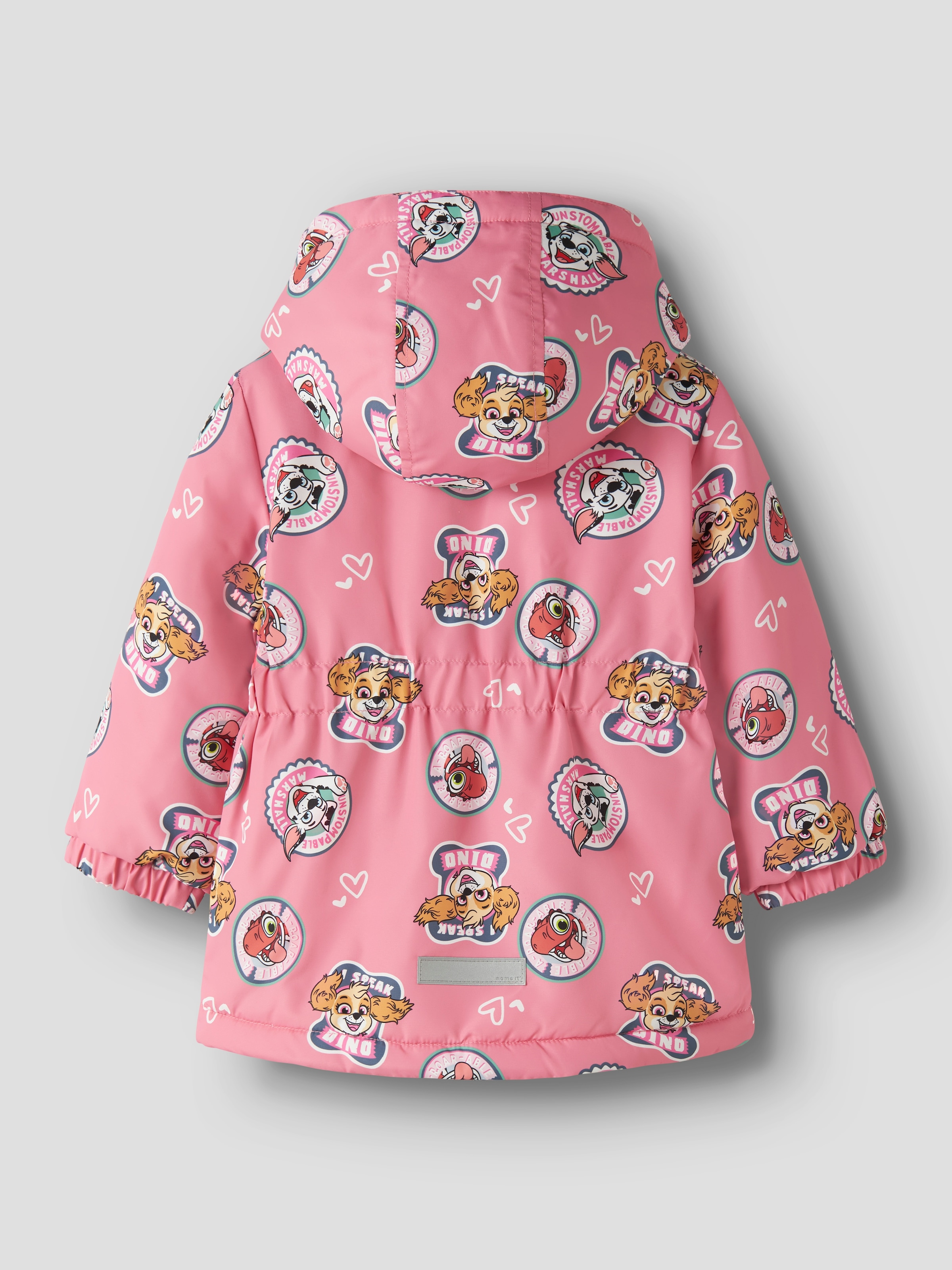 Name It Outdoorjacke »NMFMAXI JI PAW JACKET NOOS CPLGM« mit Kapuze Kunstfaser, wasserabweisend, reflektierende Details
