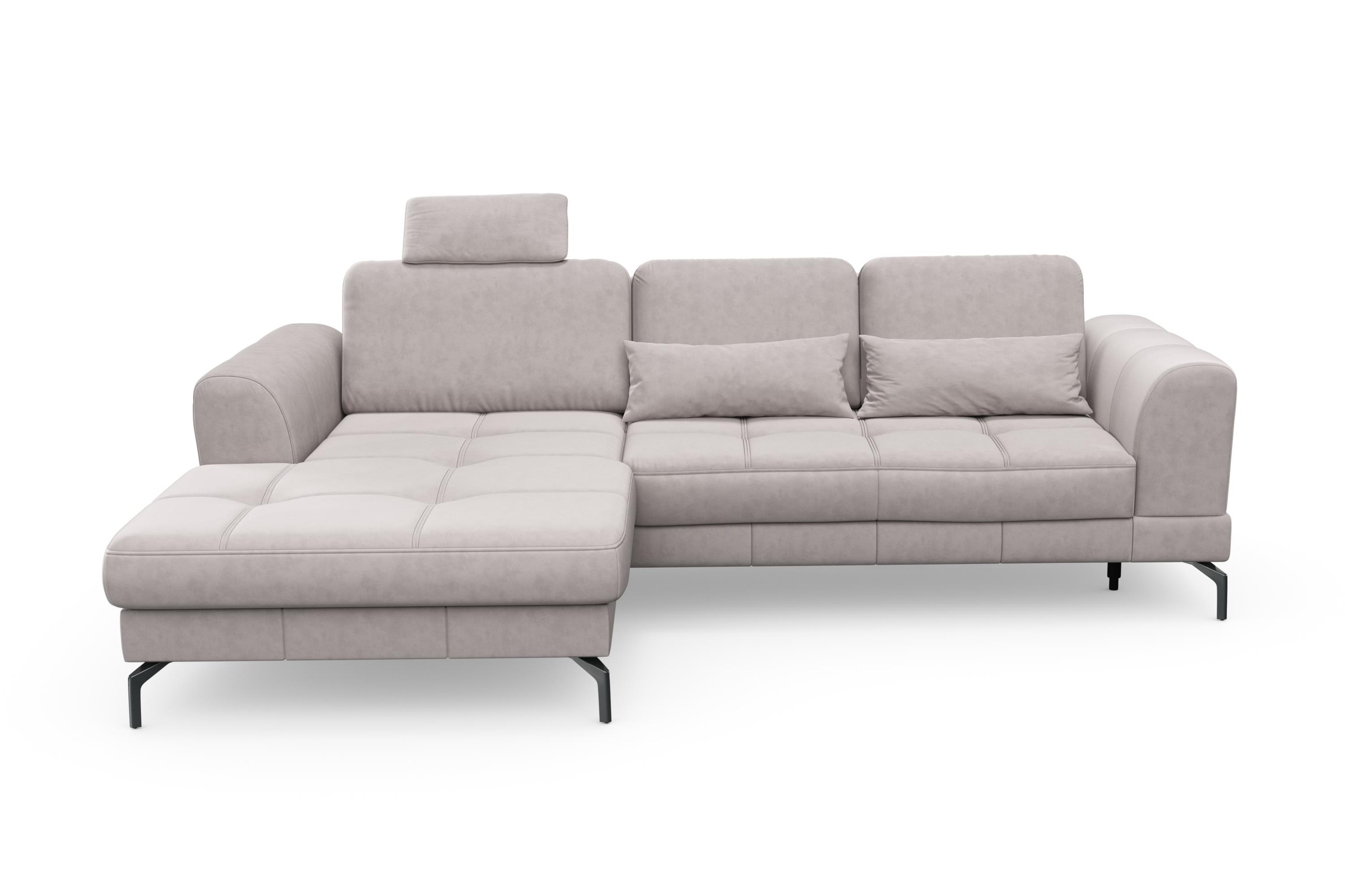 sit&more Ecksofa »Bendigo L-Form«, inklusive Sitztiefenverstellung, Bodenfreiheit 15 cm, 2 Fußfarben