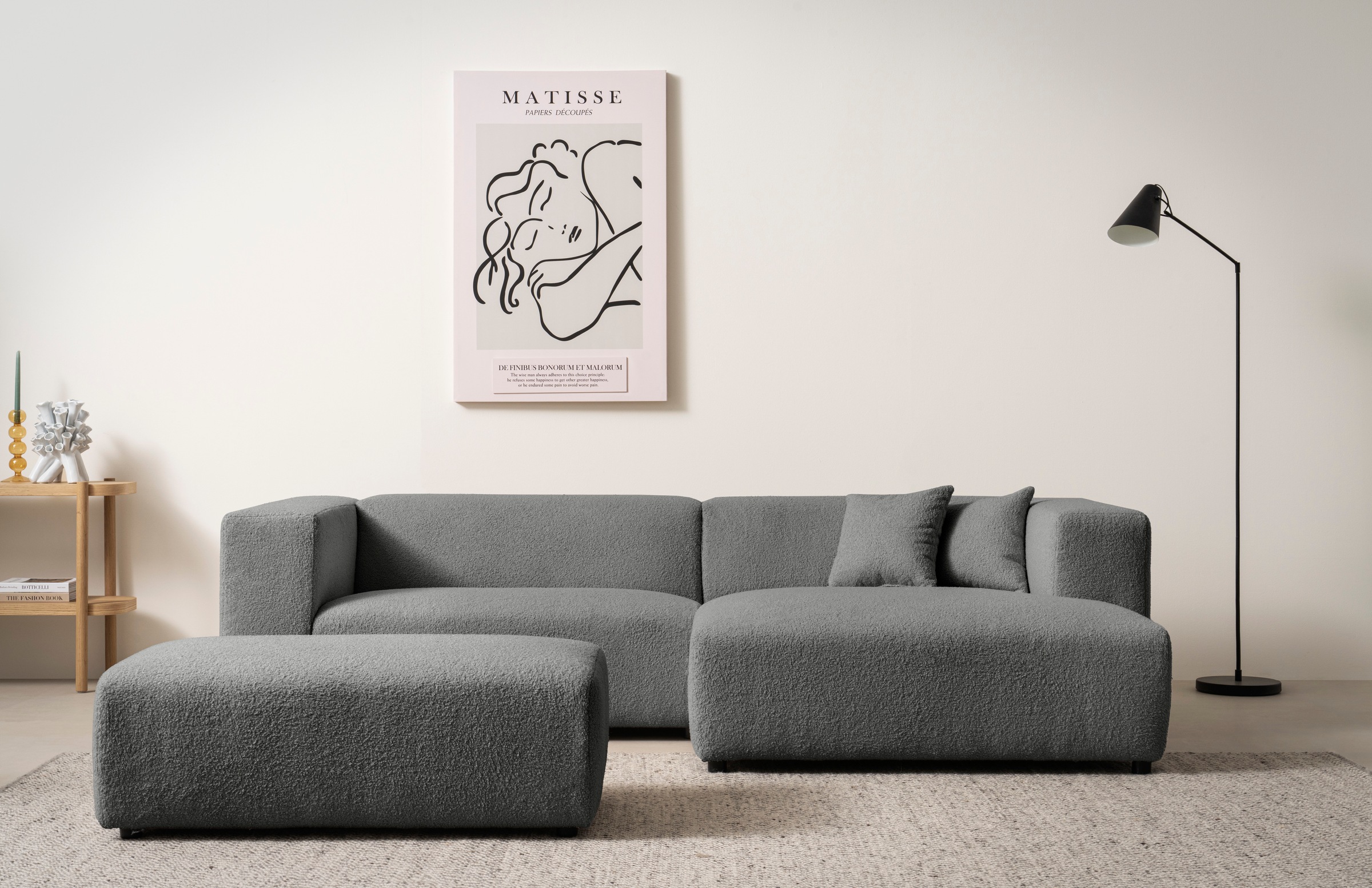 andas Polsterecke »BAKELS, Ecksofa-Set mit Hocker, L-Form mit Schlaffunktio günstig online kaufen