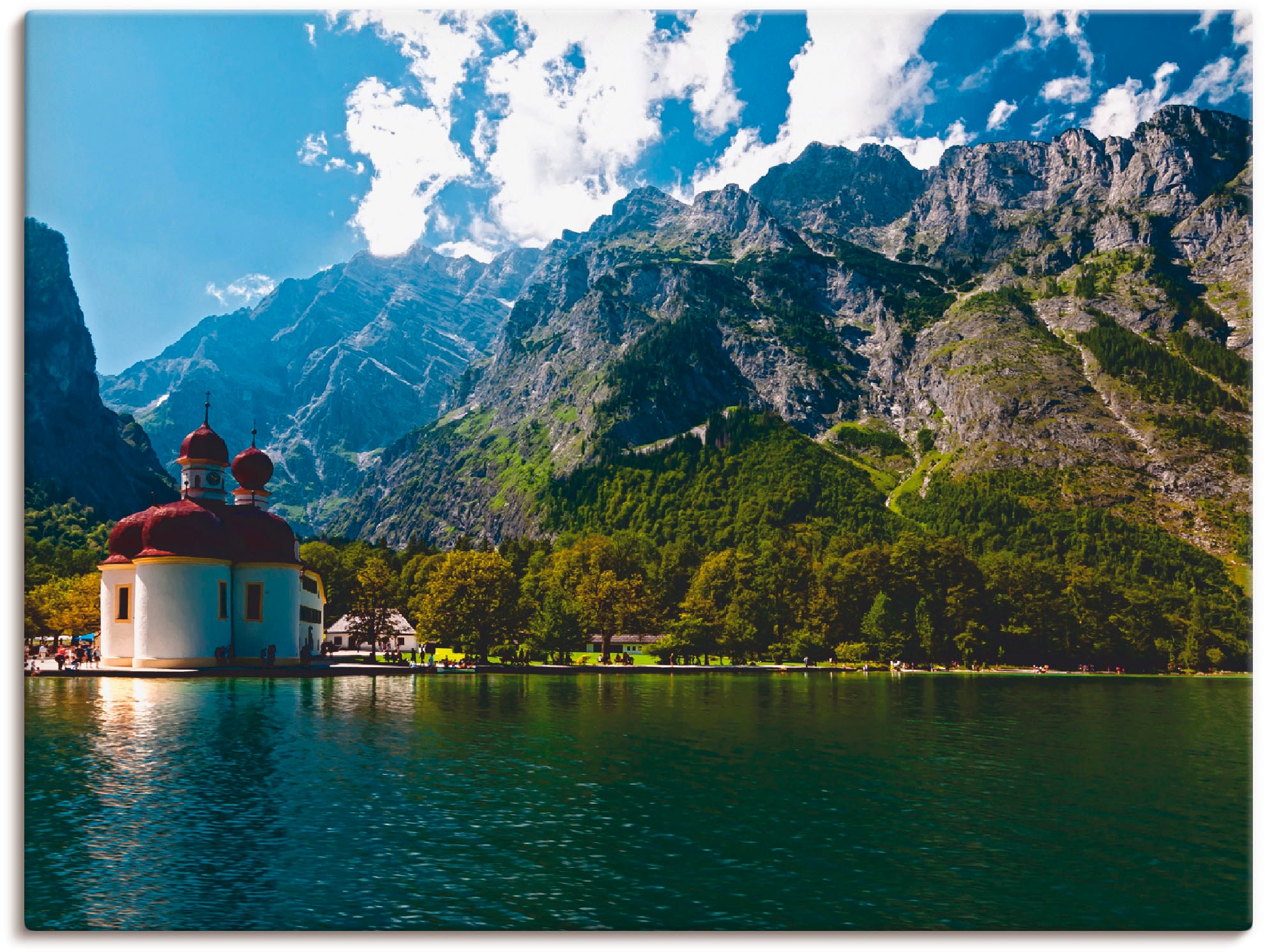 Artland Wandbild »St. Bartholomä (Königssee) I« Berge 1 Stk. tlg. als Leinw günstig online kaufen