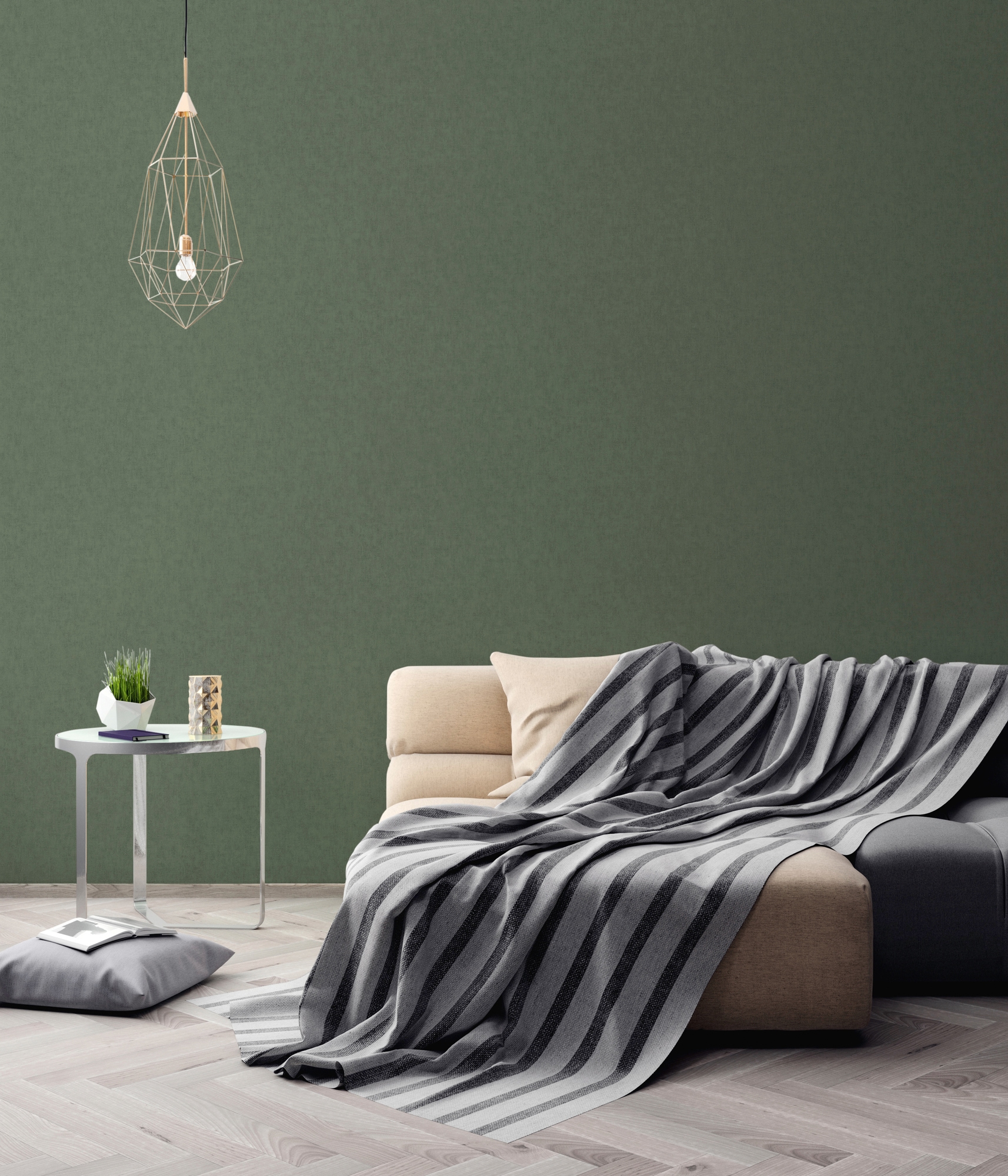 A.S. Création Vliestapete »Geo Nordic«, einfarbig-unifarben-uni, Tapete Uni einfarbig Tapeten Wohnzimmer Schlafzimmer Küche modern Büro