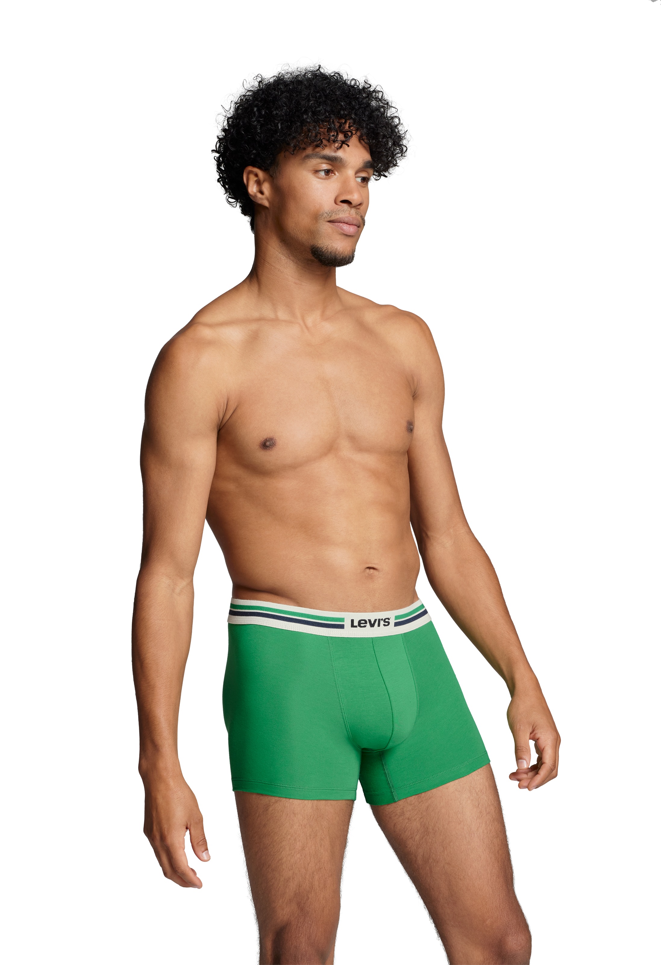 Levi's® Boxershorts »LEVIS MEN PL SPW LOGO BOXER BRIEF ORG 2P«, (2er Pack), mit breitem Logobund