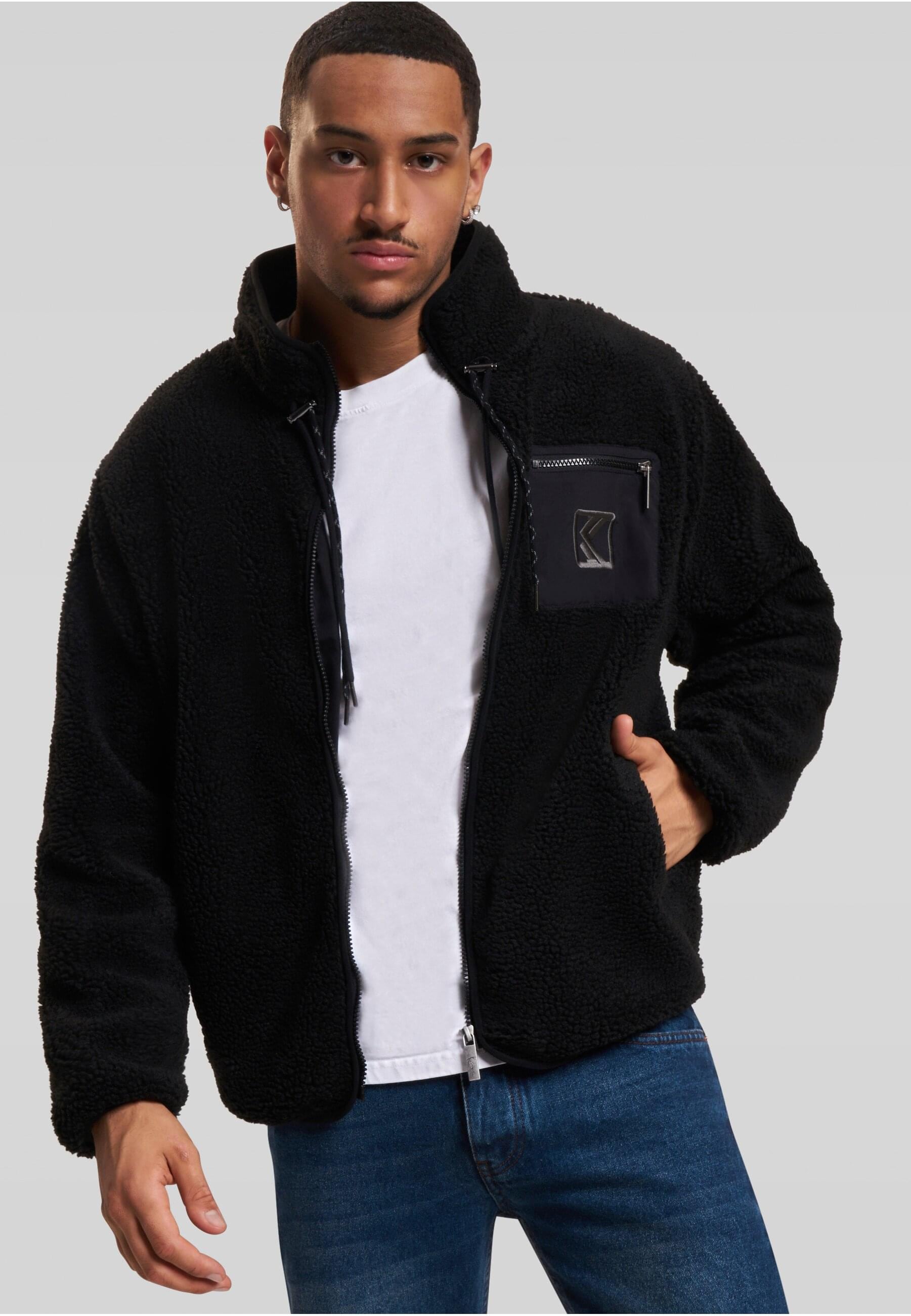 Karl Kani Allwetterjacke »Karl Kani Herren KM234-007-3 KK OG Teddy Trackjacket« 1 Stk. tlg. ohne Kapuze