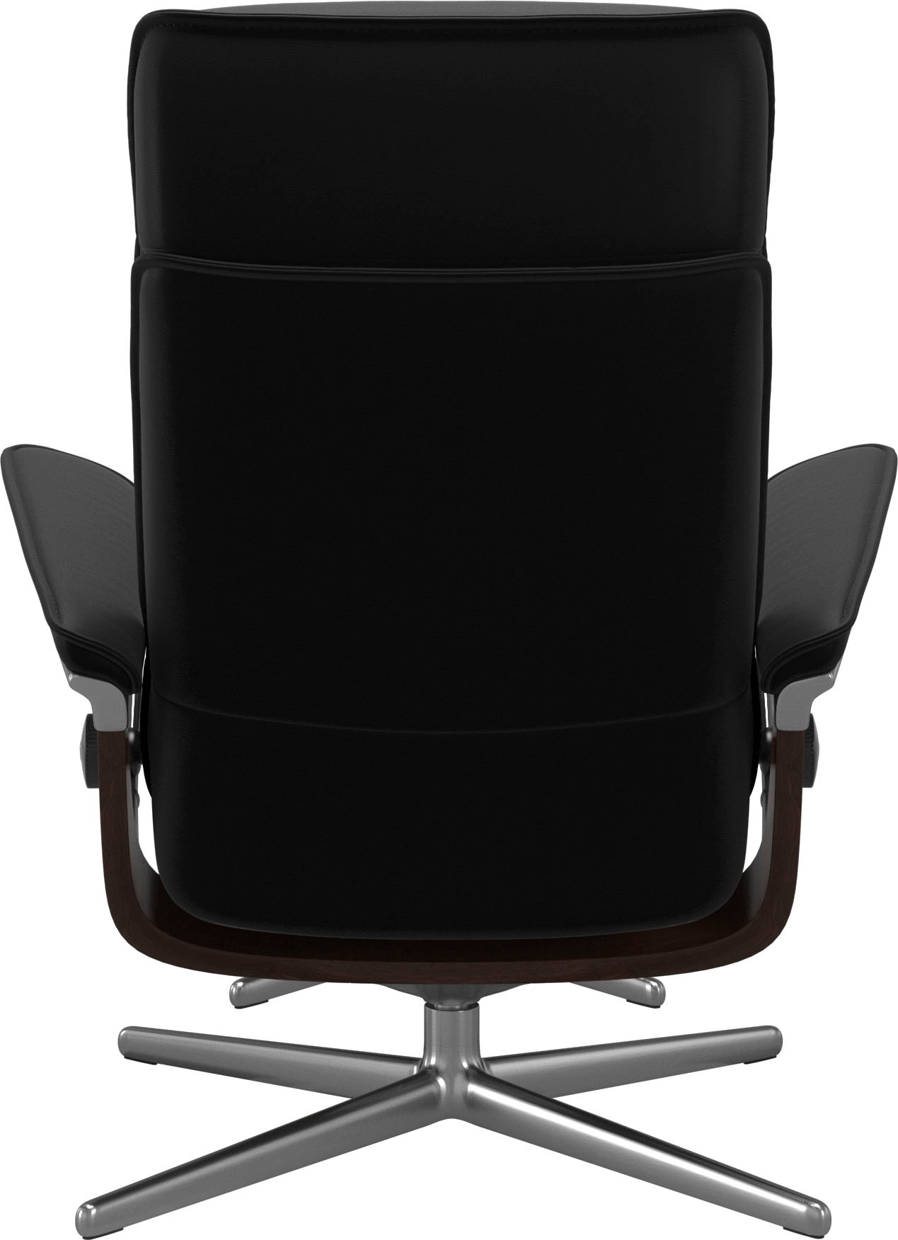 Stressless® Relaxsessel »Admiral«, (Set, Relaxsessel inkl. Hocker), mit Cross Base, Größe M & L, Holzakzent Braun