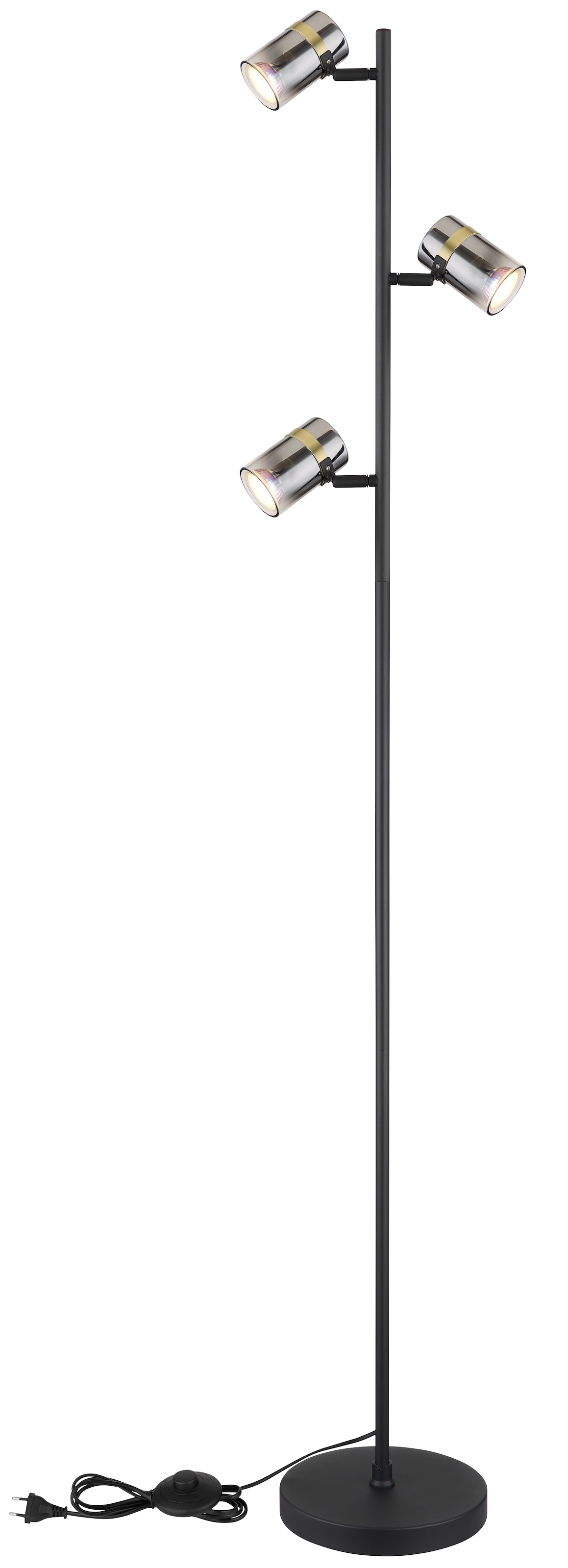 GLOBO LIGHTING Stehlampe »TRABBY«, Leuchtmittel GU10 | ohne Leuchtmittel, Stehleuchte/Wohnzimmer/Schlafzimmer/Flur