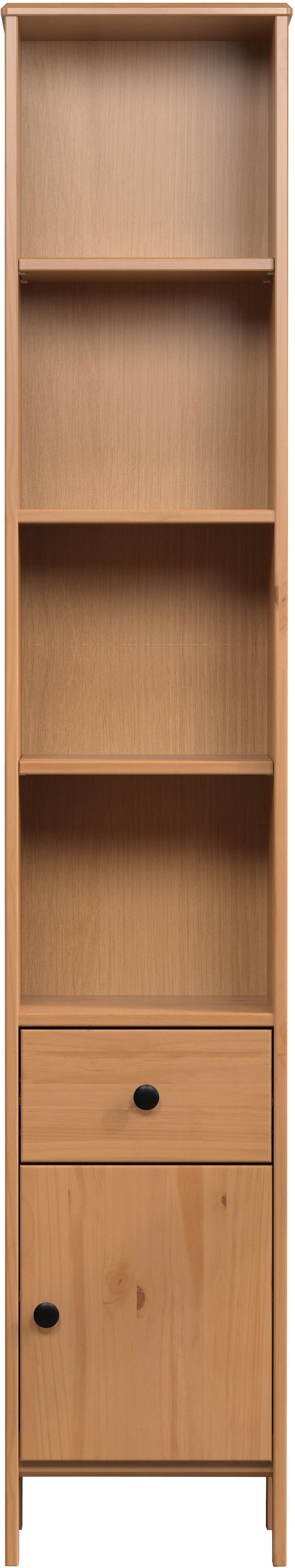 welltime Hochschrank »Kall« 1 Stk. tlg. Badschrank aus Kiefer-Massivholz mit Schublade - (B/T/H) 35/33/188 cm