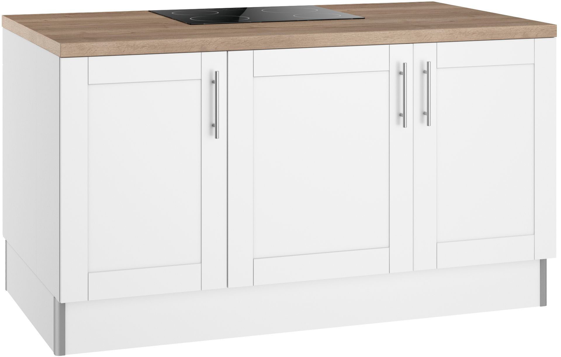 KOCHSTATION Kochinsel »KS-Ahus«, Kücheninsel, Breite 160 cm, wahlw. mit E-G günstig online kaufen