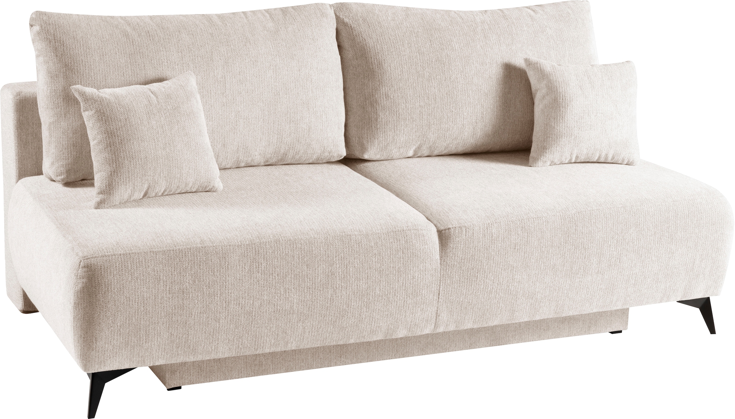 WERK2 Schlafsofa »Valerie mit Komfortsitz- und Liegehöhe, Breite 200cm,«, bequemes 2-Sitzer Schlafcouch mit Bettkasten
