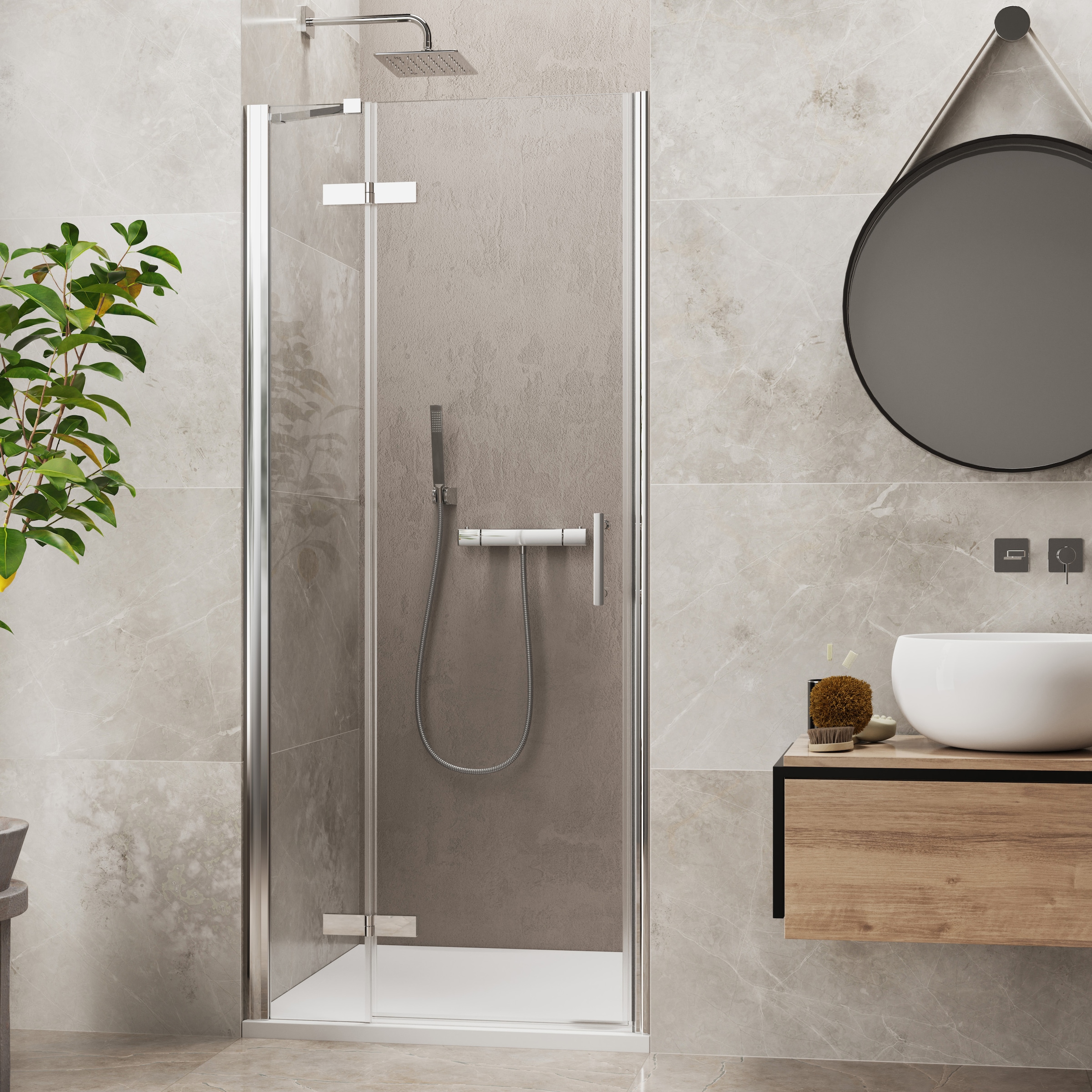 MAW BY GEO geteilte Dusch-Flügeltür »maw flex PRO AP-N300« chromfarben 0