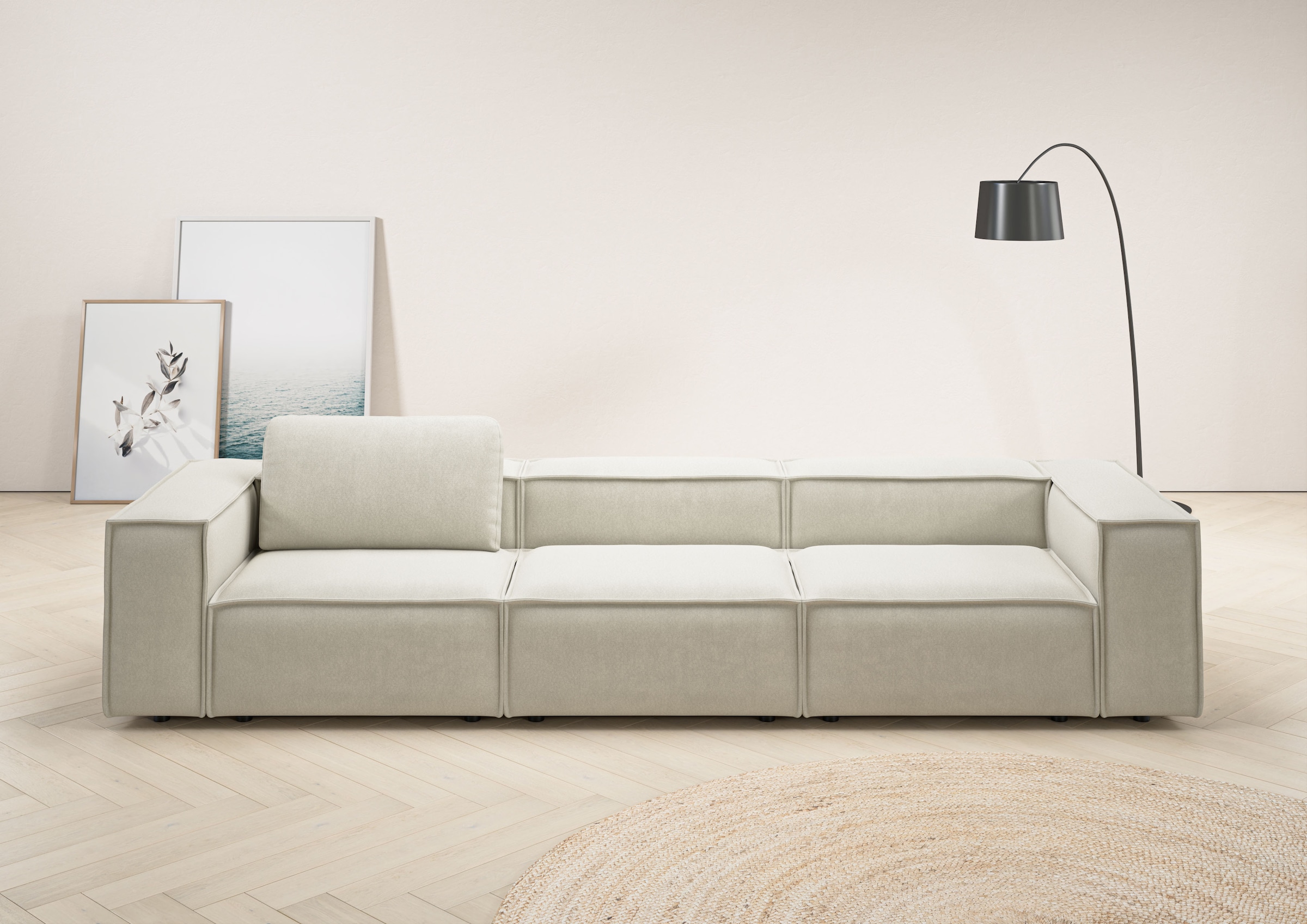 Home affaire 3,5-Sitzer »Watertown, modernes Big-Sofa XXL, 336 cm Breite, auch in Feincord« Riesiges Designersofa mit viel Platz & weichen Bezügen in Trendfarben