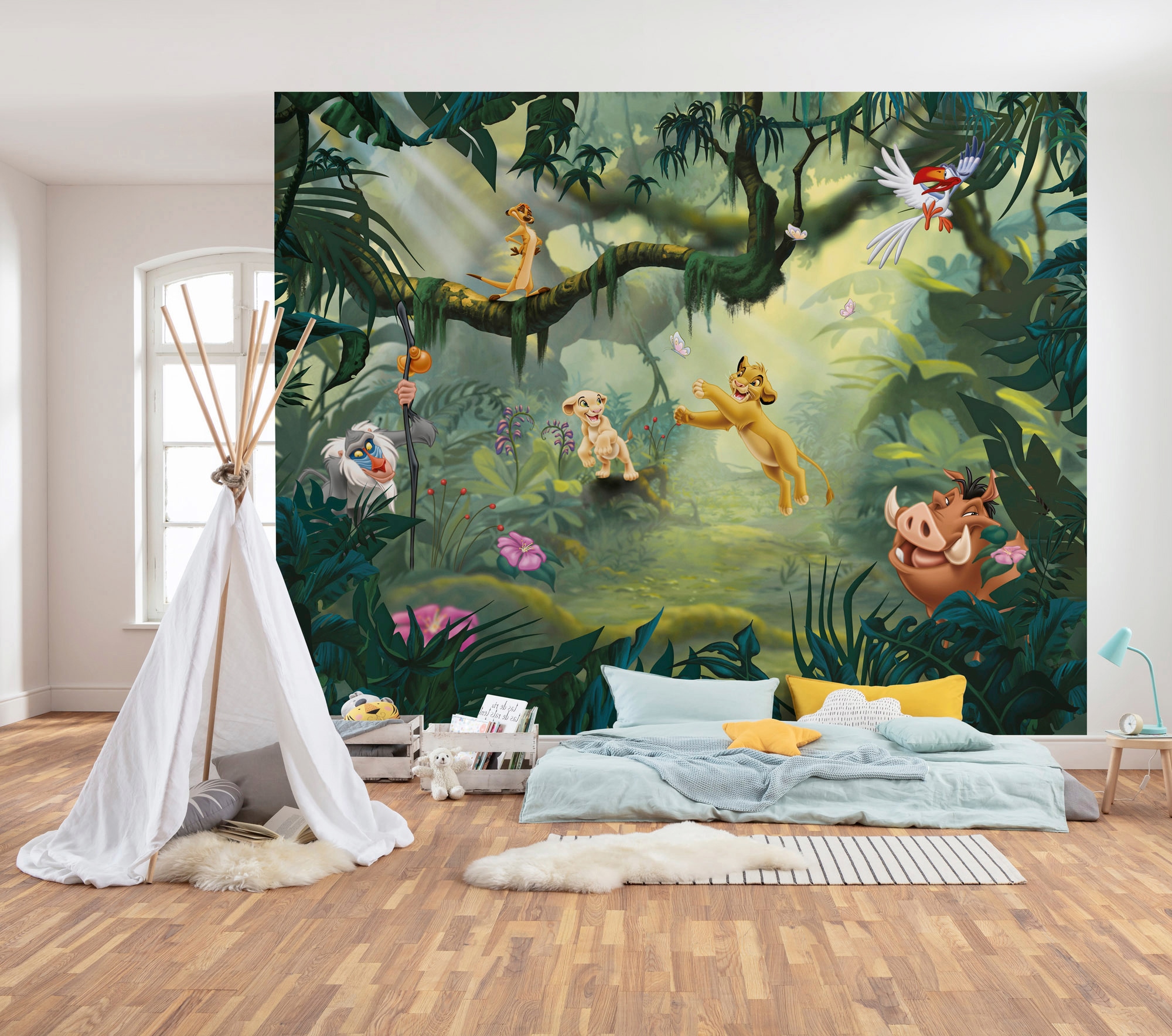 Komar Vliestapete »Digitaldruck Vlies -  Lion King Hakuna Matata - Größe 350 x 280 cm« bedruckt glatt Kinderzimmer