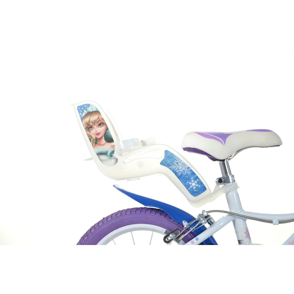 Dino Kinderfahrrad »Snow Queen Eiskönigin«, 1 Gang, mit Stützrädern, Korb und Puppensitz