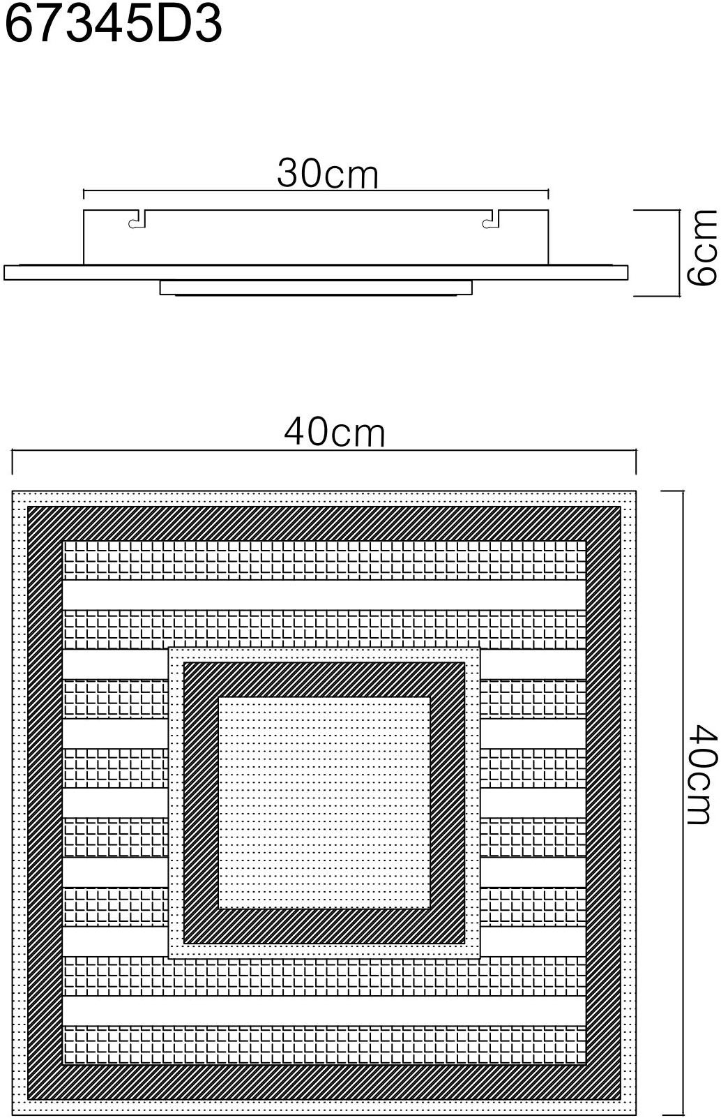 GLOBO LIGHTING LED Deckenleuchte »WOODY« LED-Modul 1 Stk. Warmweiß Deckenlampe, Wohnzimmer, Schlafzimmer, Design Lampe