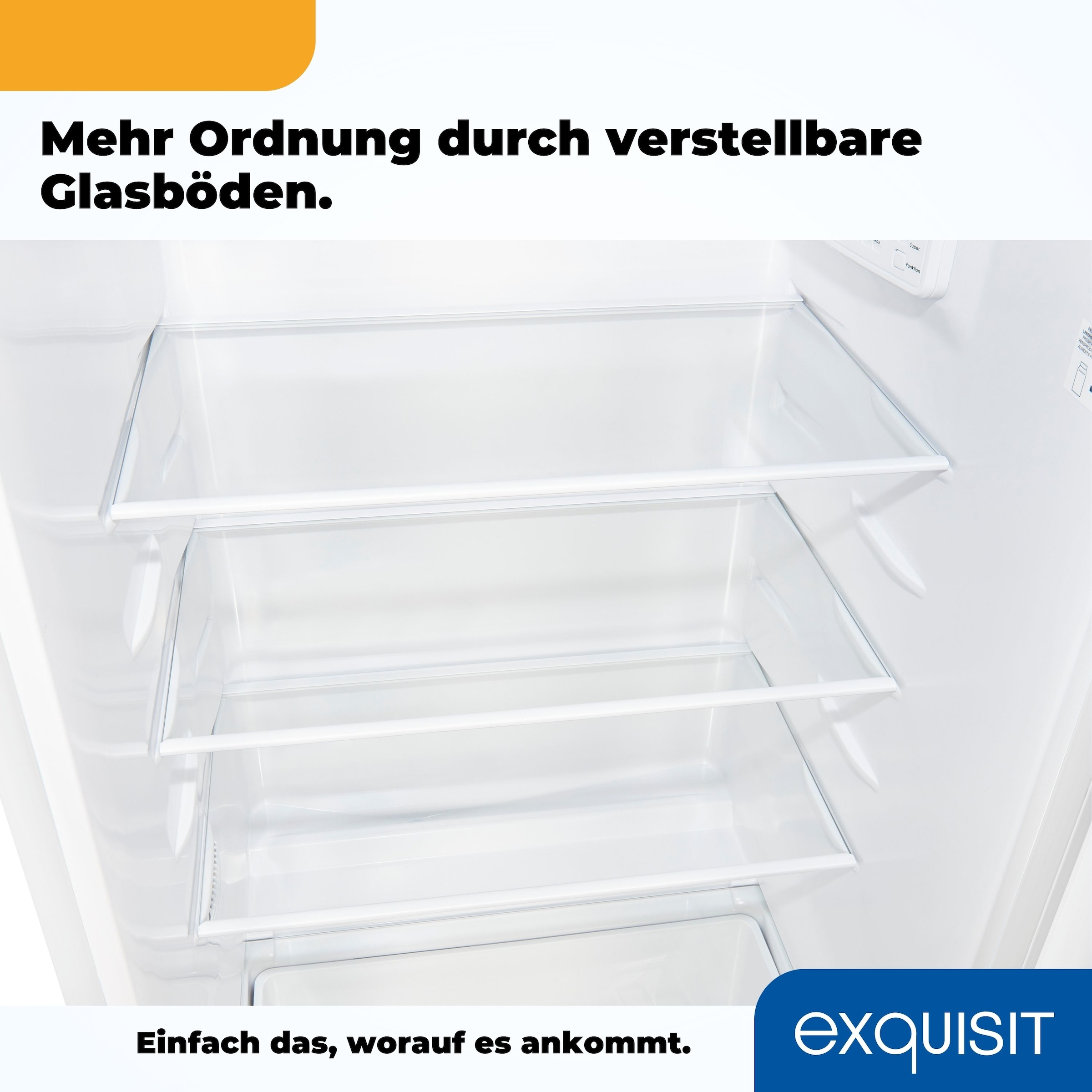 exquisit Kühlschrank »KS185-4-HE-040E weiss« 122 cm hoch 55 cm breit 190 L Volumen, Schnellgefrieren, 4 Sterne