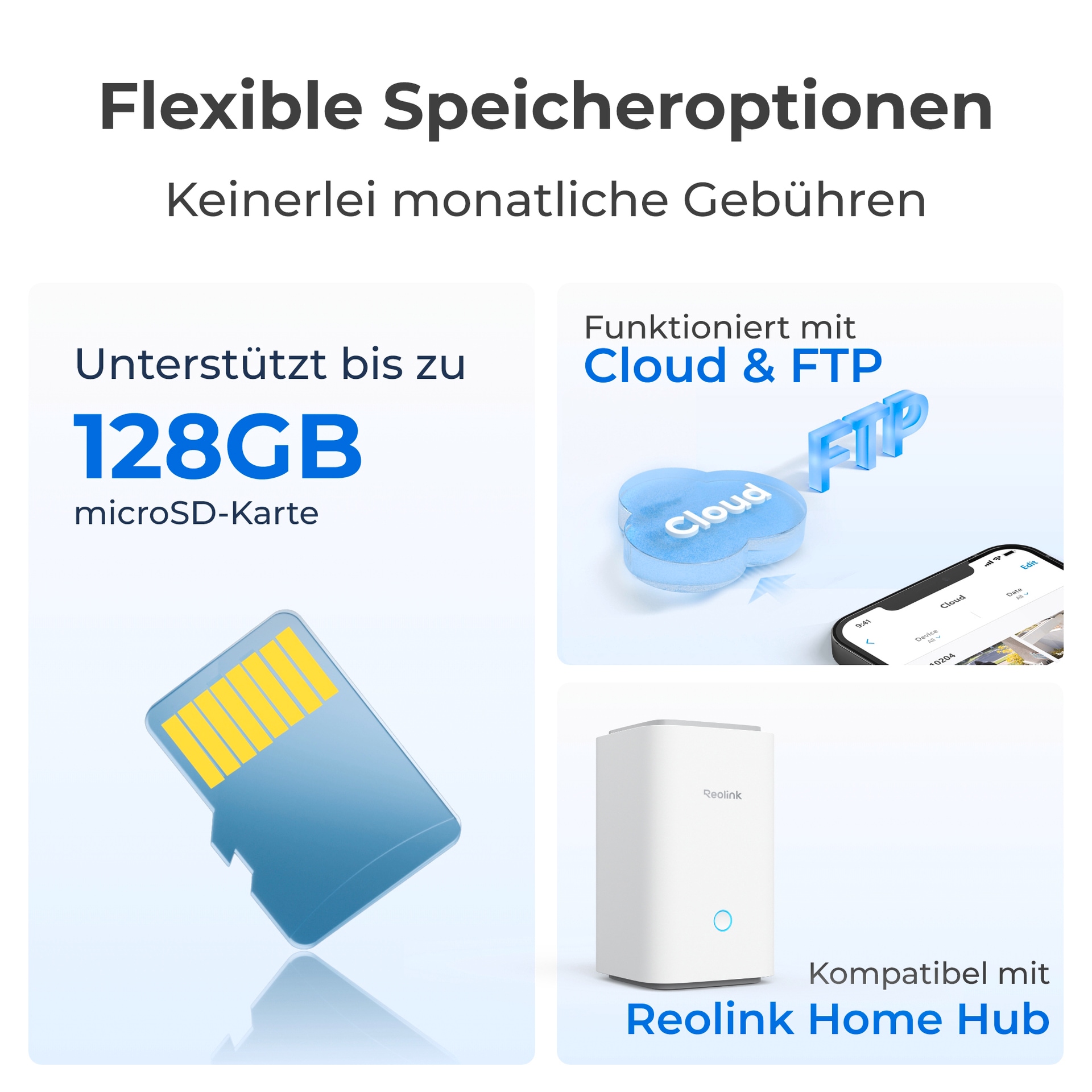 Reolink Überwachungskamera »Hub 1 + Argus Series B320-B + Solarpanel«, Außenbereich
