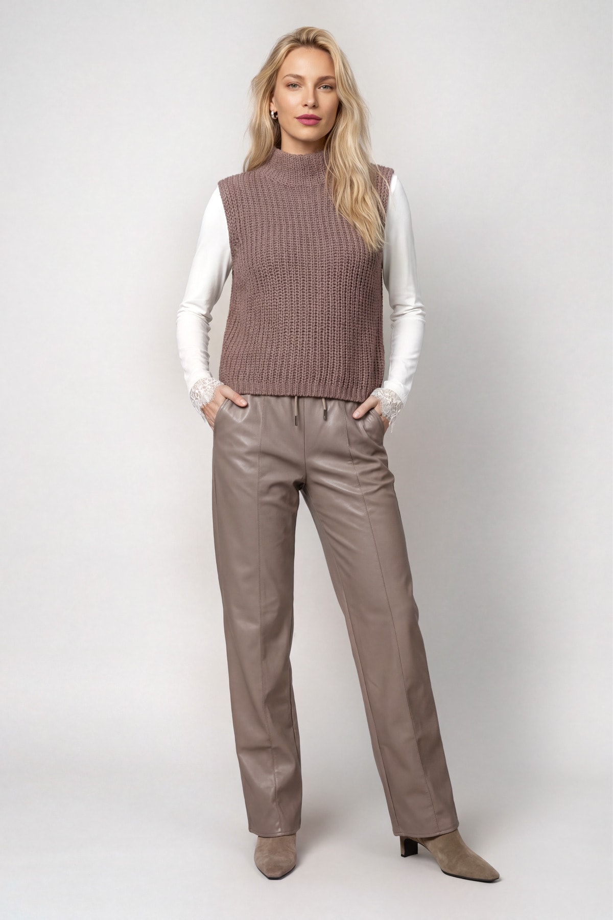 Monari Pullunder »Pullunder Basic Chenille« Regular fit mit Stehkragen