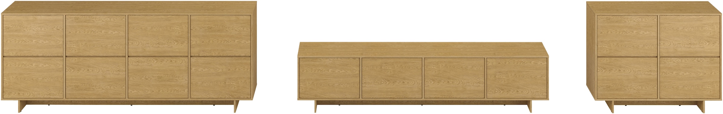 OTTO home Sideboard »Tatami, Stilvolle, moderne grifflose Kommode 4 Türen, Breite 220cm« Anrichte mit viel Stauraum, Böden verstellbar, push-to-open-Funktion