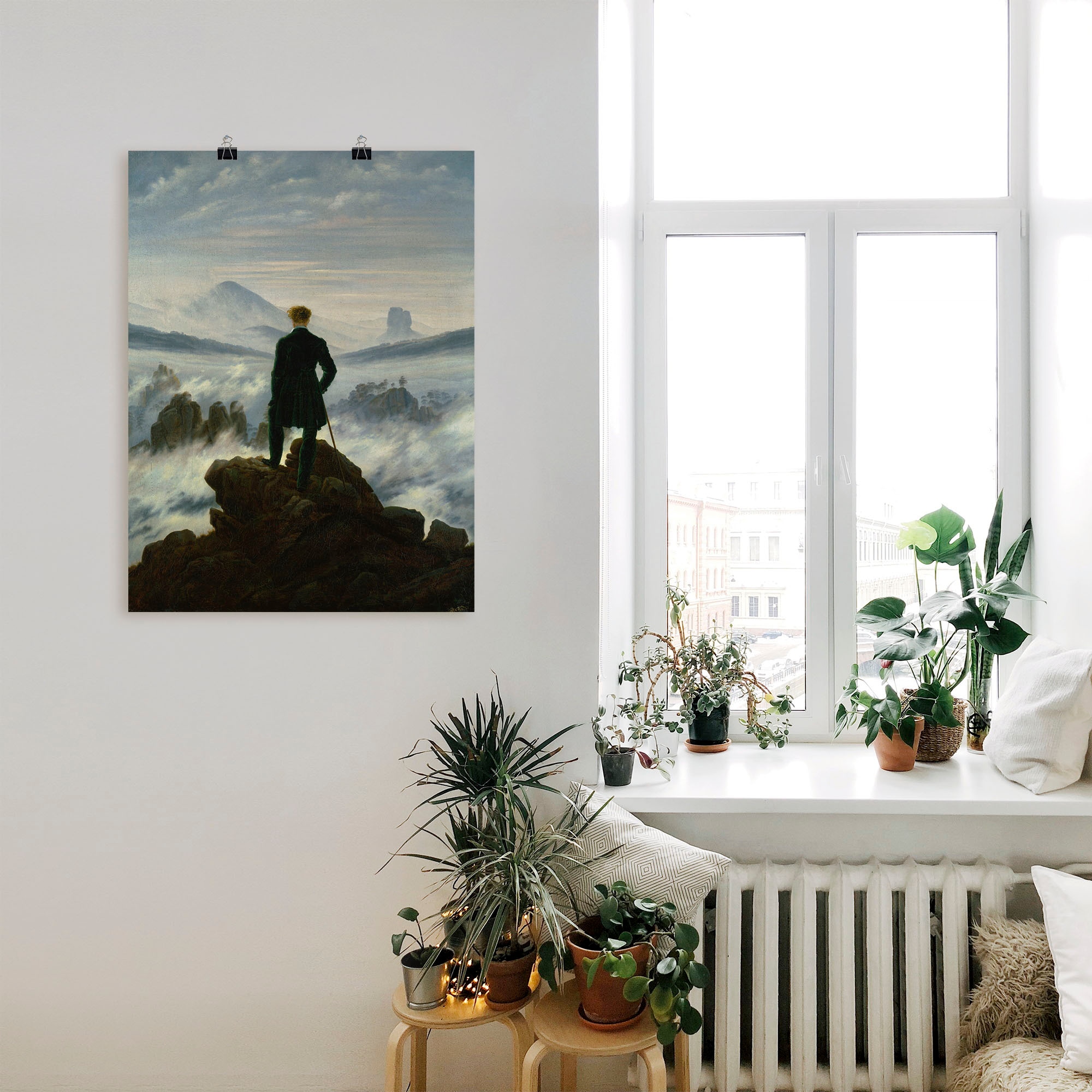 Artland Wandbild »Der Wanderer über dem Nebelmeer. Um 1818«, Mann, (1 St.), als Leinwandbild, Poster in verschied. Größen