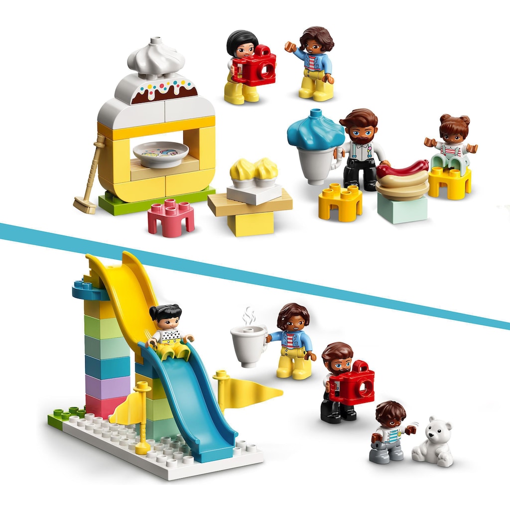 LEGO® Konstruktionsspielsteine »Erlebnispark (10956), LEGO® DUPLO® Town«, (95 St.), Made in Europe