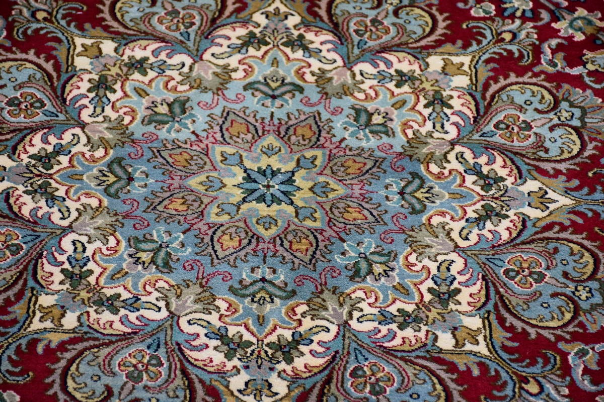 Kayoom Seidenteppich »Kashan 999x11«, rechteckig, 10 mm Höhe, Einzelstück mit Zertifikat, Wohnzimmer