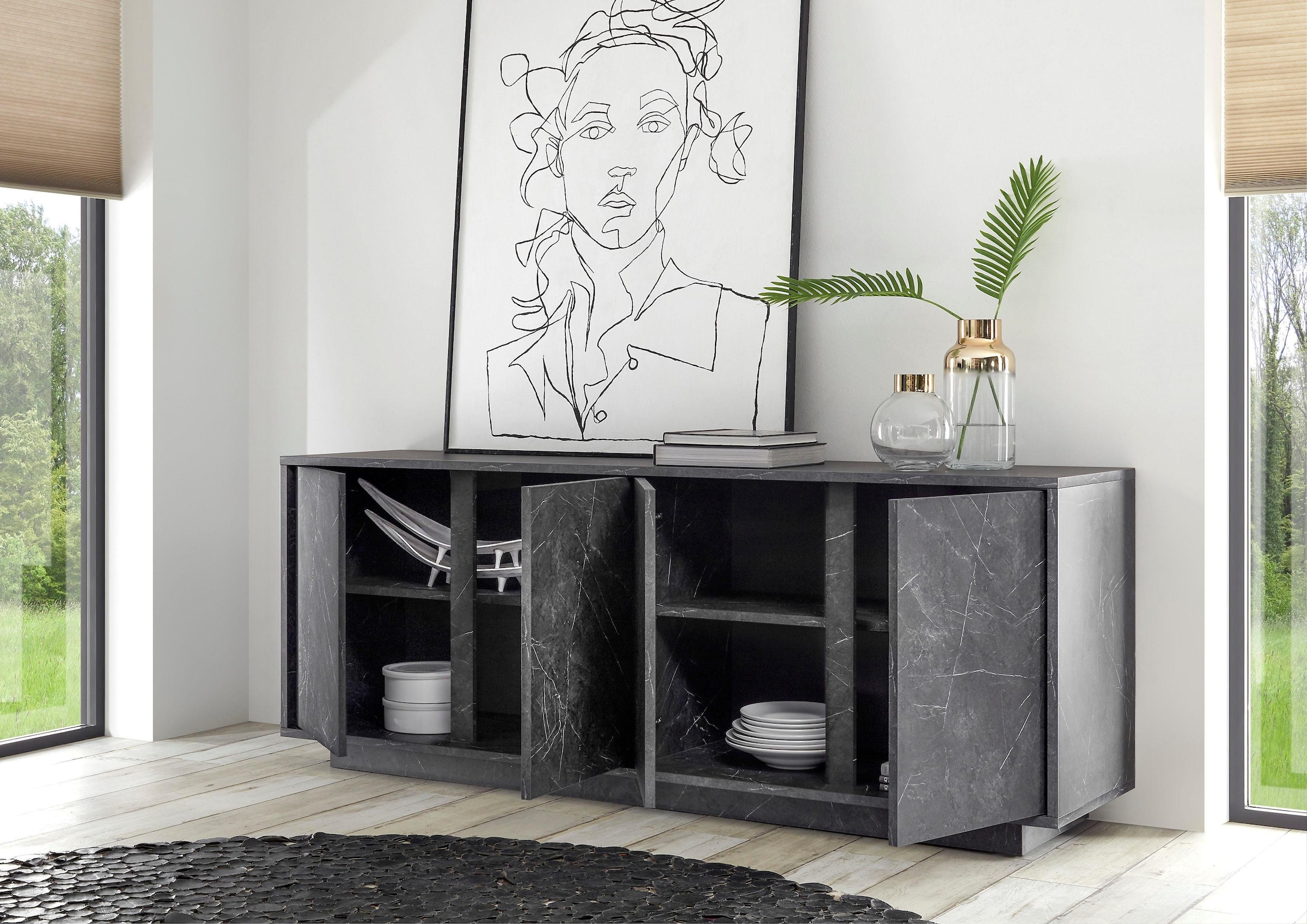 INOSIGN Sideboard »Carrara«, grifflos