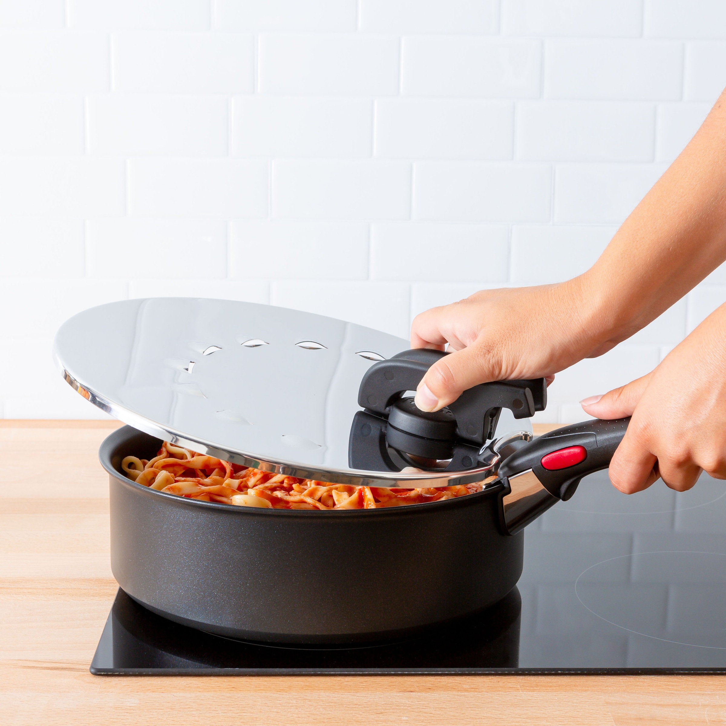 Tefal Universaldeckel »Tefal L98298 Ingenio«, (1 tlg.), 20-28 cm, mit Ingenio Töpfen und Pfannen kompatibel