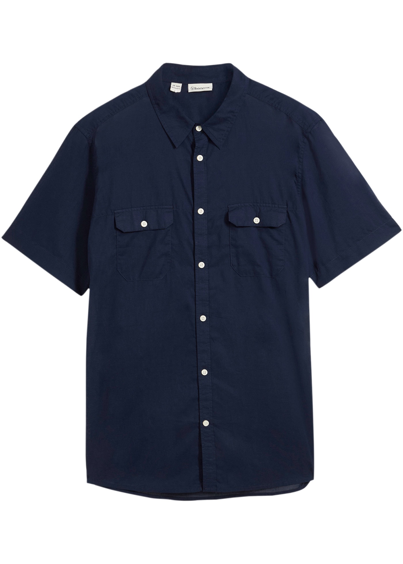 bonprix Kurzarmhemd »Kurzarmhemd aus reiner Baumwolle« Regular Fit, aus Baumwolle, mit Brusttaschen, Kentkragen