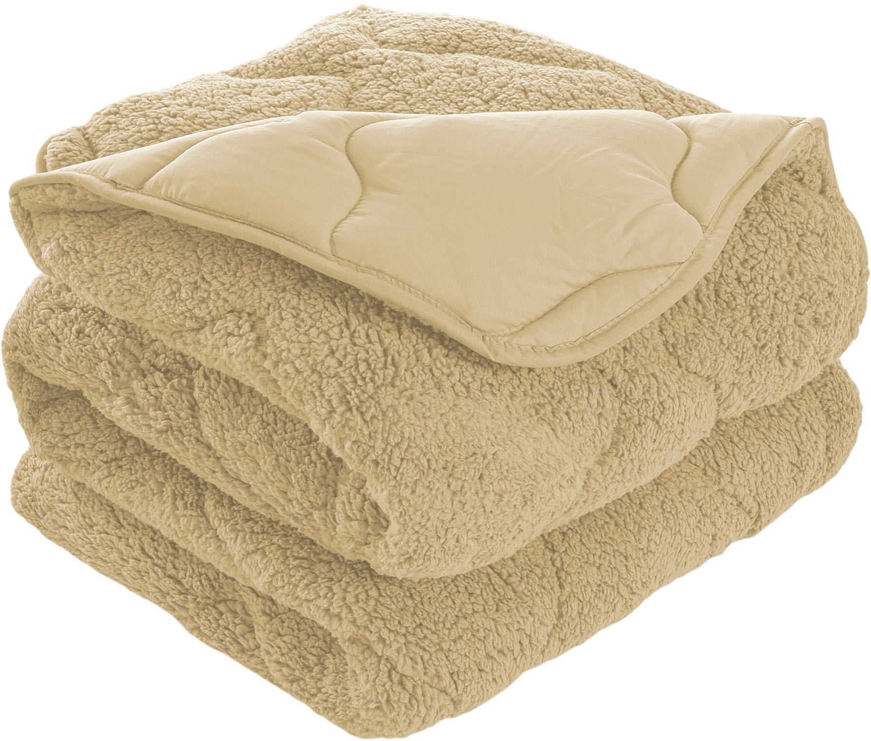 my home Microfaserbettdecke »Elvia, Teddy Plüsch Bettdecke«, warm, (1 St.), günstig online kaufen