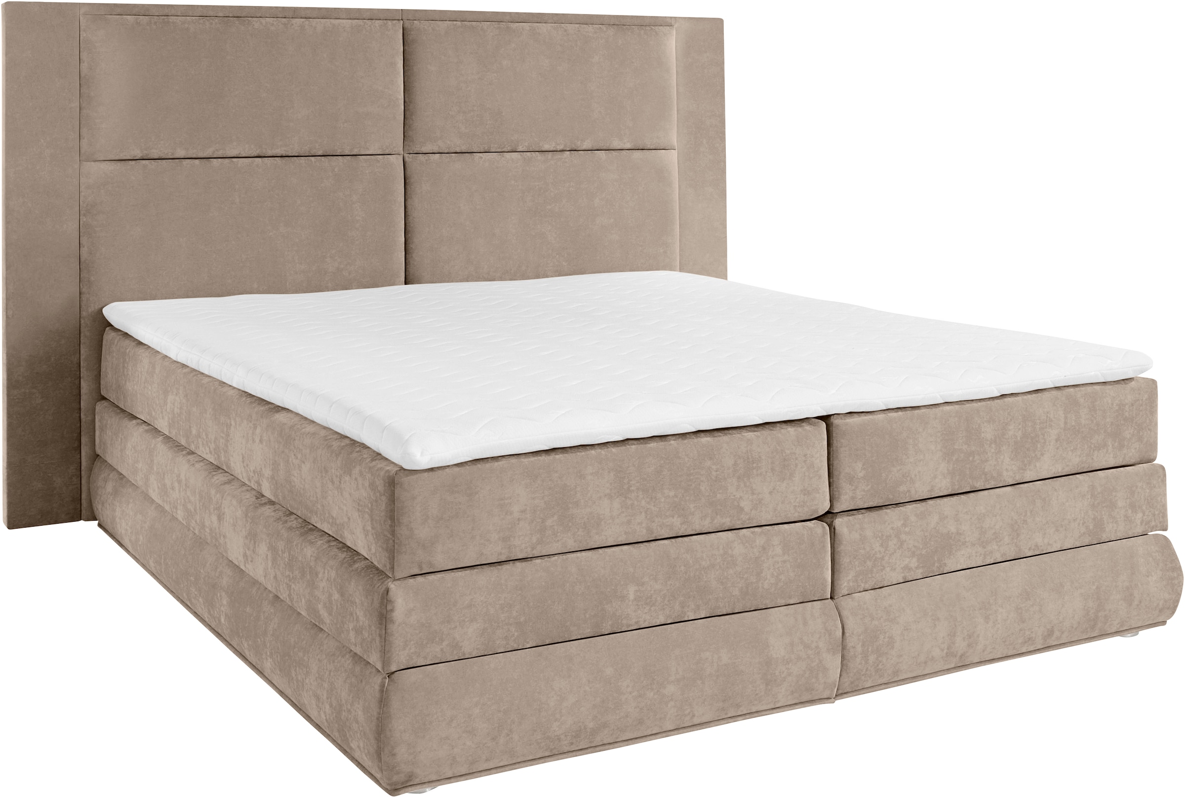 COLLECTION AB Boxspringbett Copenhagen, inklusive Bettkasten und Topper, wahlweise mit LED-Beleuchtung