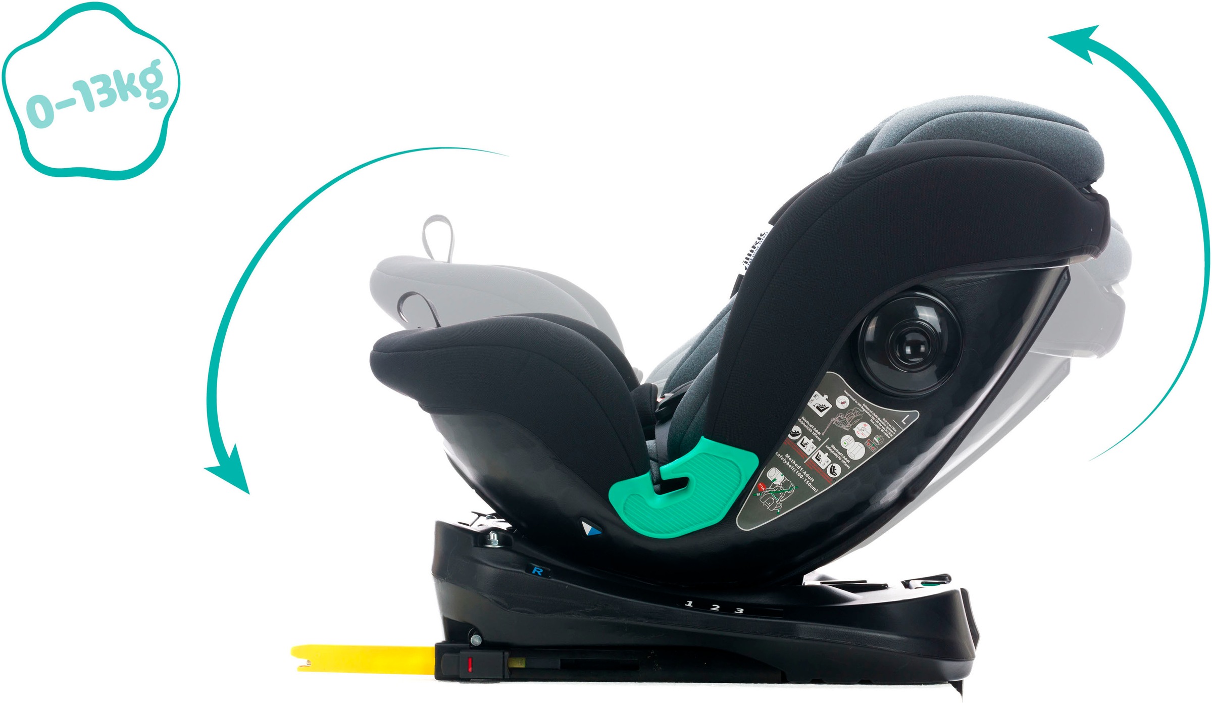 Fillikid Autokindersitz »Luca 360°«, mit Basisstation und Sitzverkleinerer