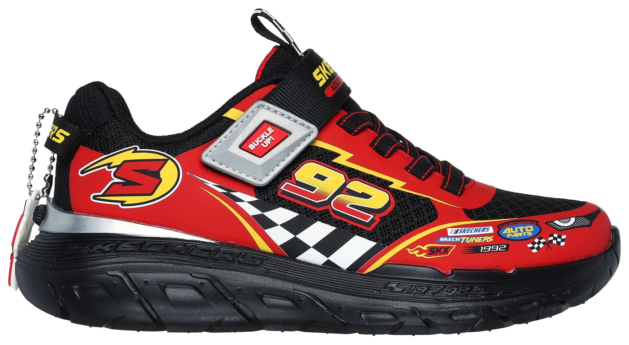 Skechers Sneaker »SKECH TRACKS«, Sneaker, Freizeitschuh mit Rennwagen, Größenschablone zum Download