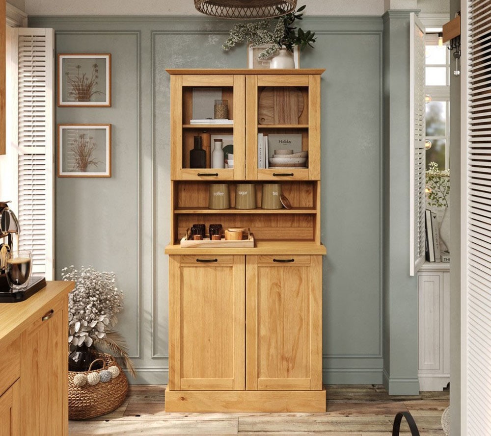 Home affaire Küchenbuffet »Teramo« Breite/Höhe 86/181 cm, mit Metallgriffen