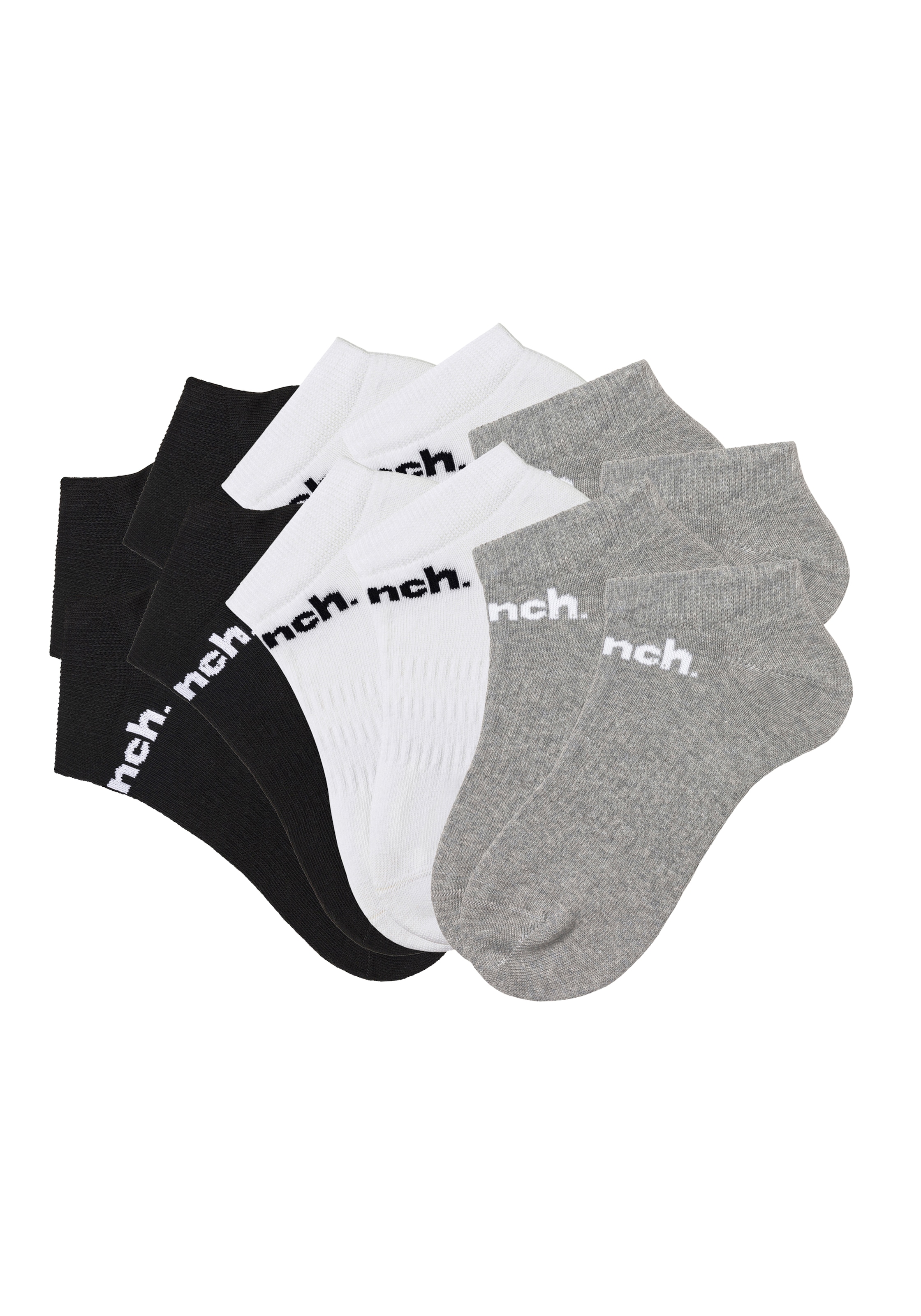 Bench. Sportsocken, (Packung, 12 Paar), Sneakersocken mit klassischem Logoschriftzug