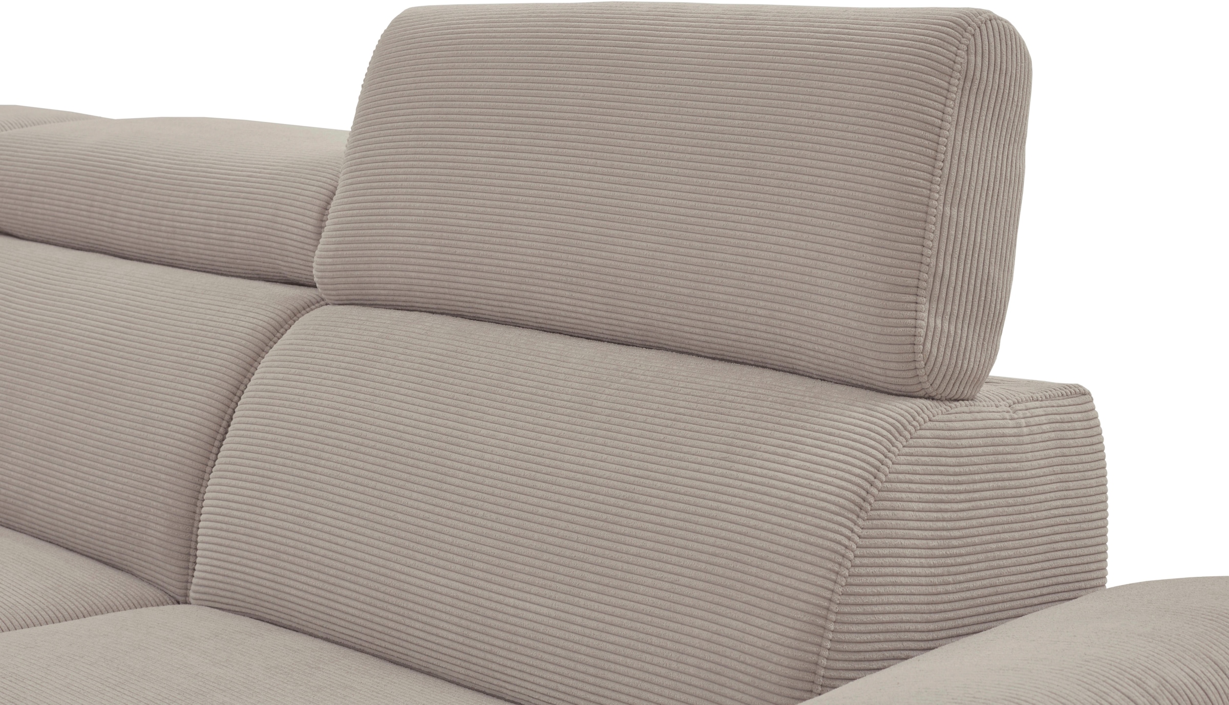 Home affaire Ecksofa »Arnayon mit Querschläfer-Bettfunktion, Schlafsofa, großer Bettkasten«, manuelle Kopfteilverstellung, Tonnentaschen-Federkern, Feincord L-Form