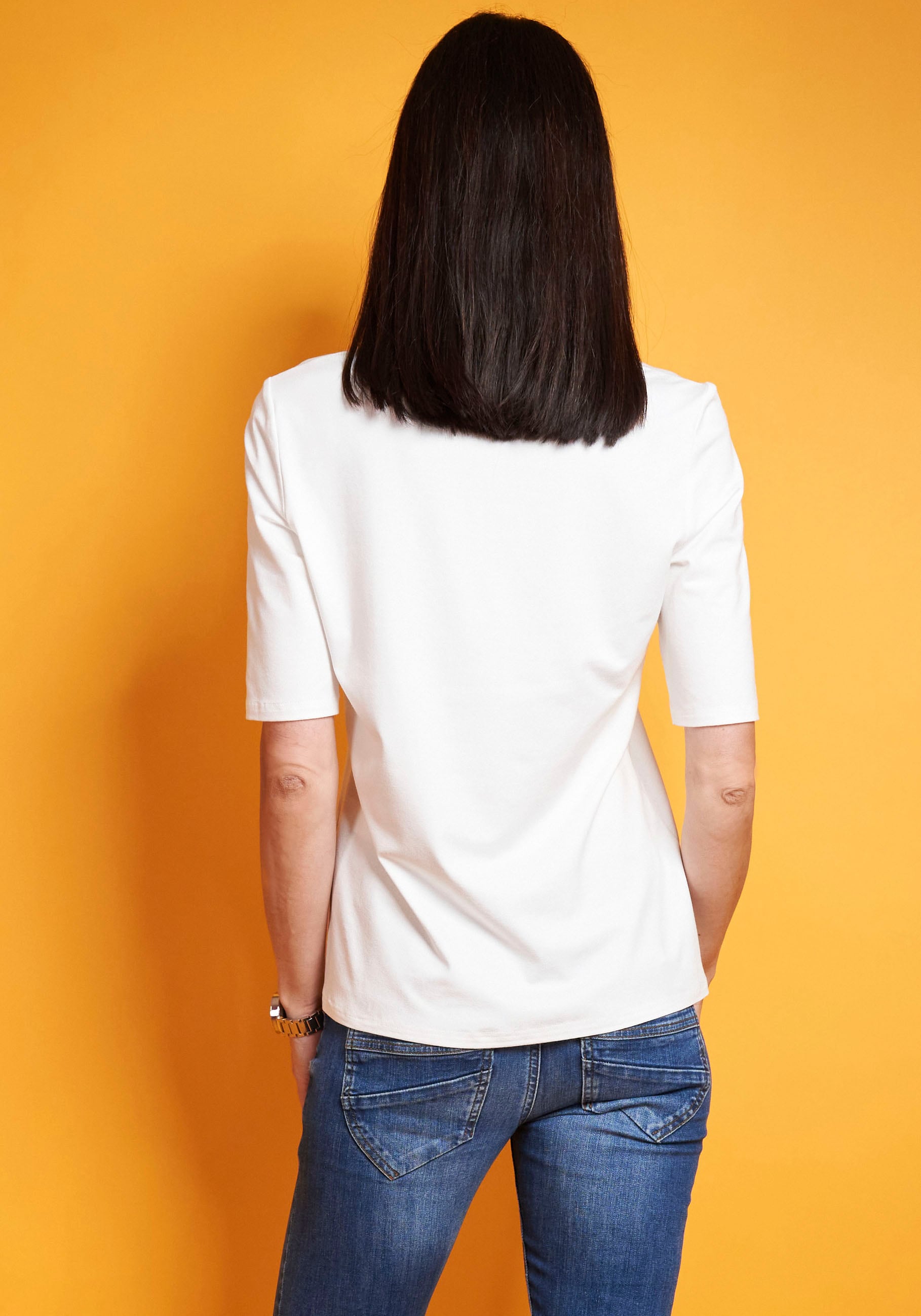 Seidel Moden V-Shirt mit Halbarm aus softem Material, MADE IN GERMANY