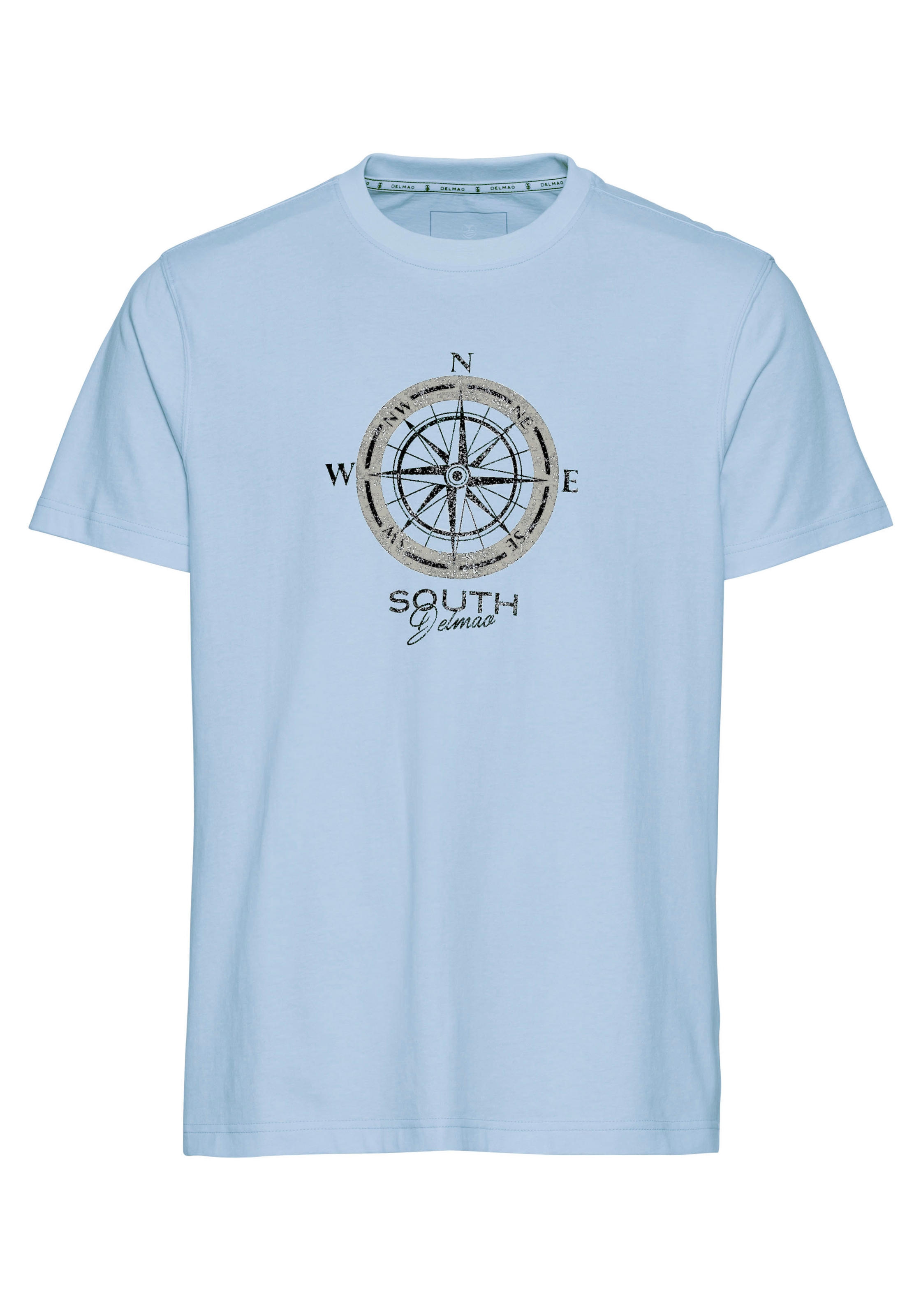 DELMAO T-Shirt Kurzarm,  bedruckt,  Rundhals,  aus Baumwolle