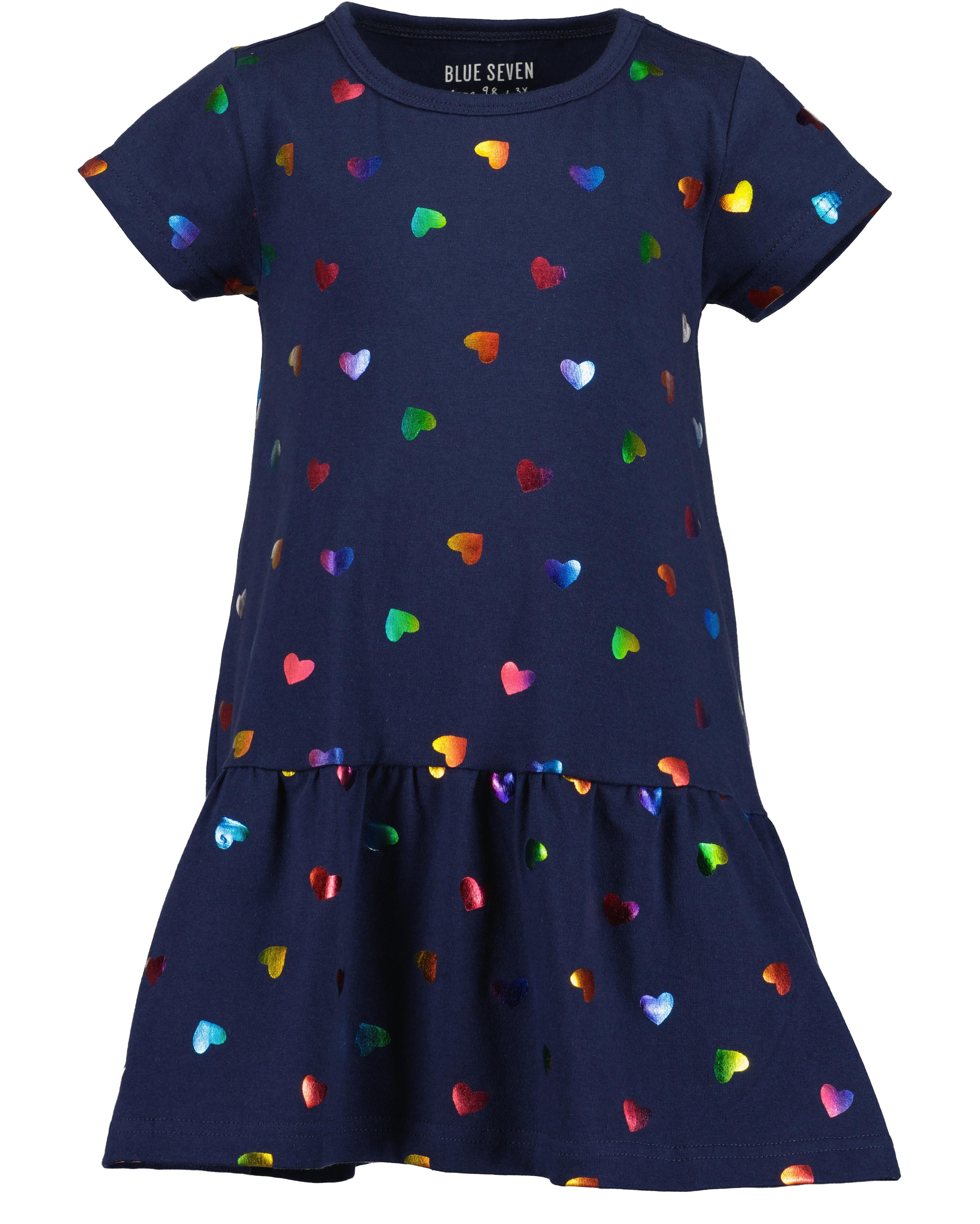 Blue Seven Jerseykleid 1 tlg. tlg. im tollem Herzchen-Folien-Alloverprint