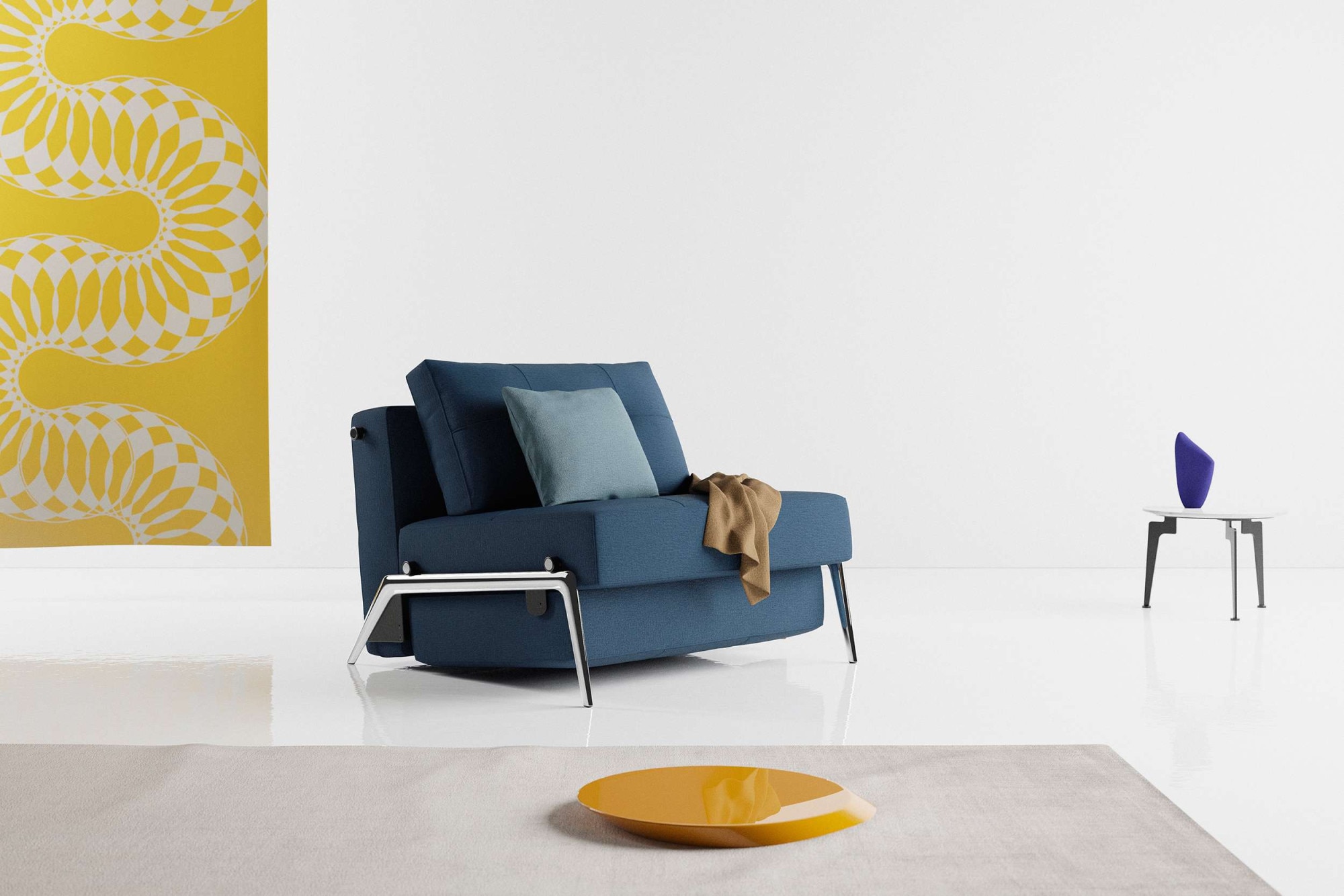 INNOVATION LIVING ™ Sessel »CUBED Schlafsessel Füße chrom glänzend, Breite günstig online kaufen