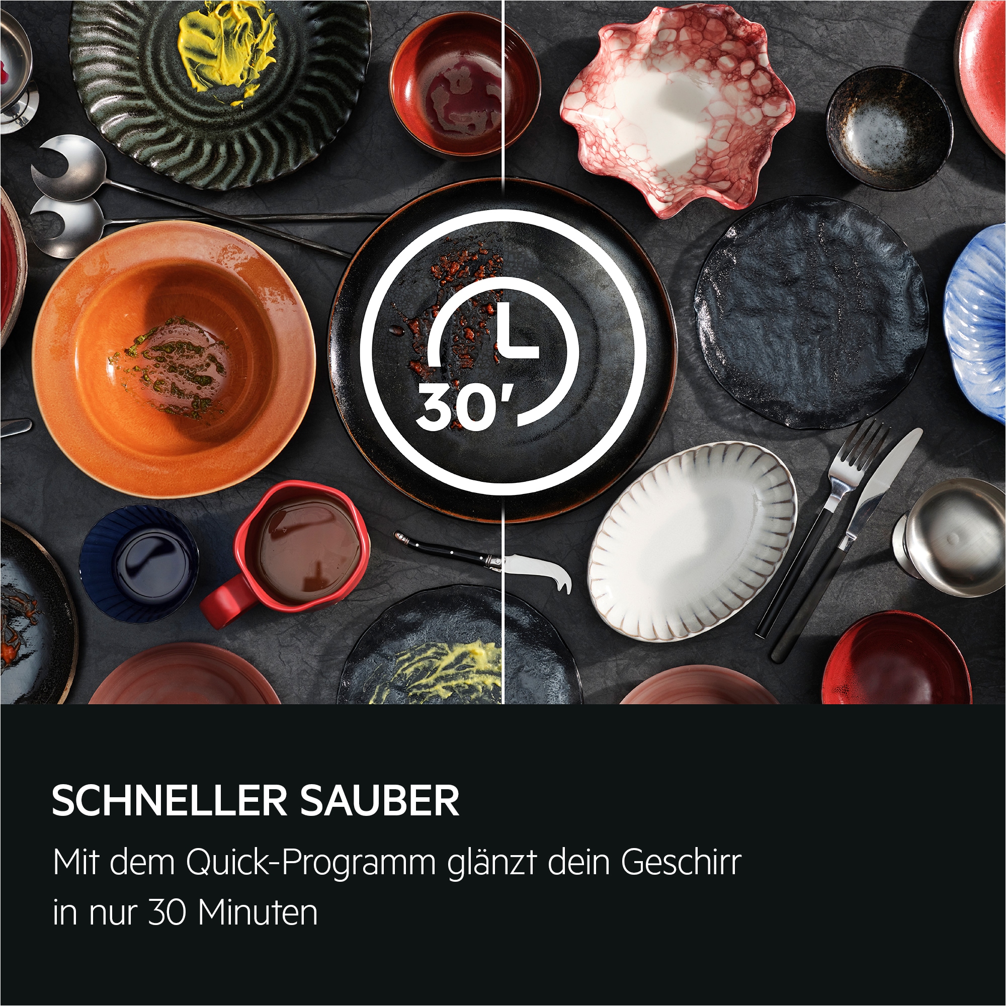 AEG Unterbaugeschirrspüler 6000 »GU620C2SCM« Spülmaschine – starke Sprühabdeckung, viel Platz & sauber