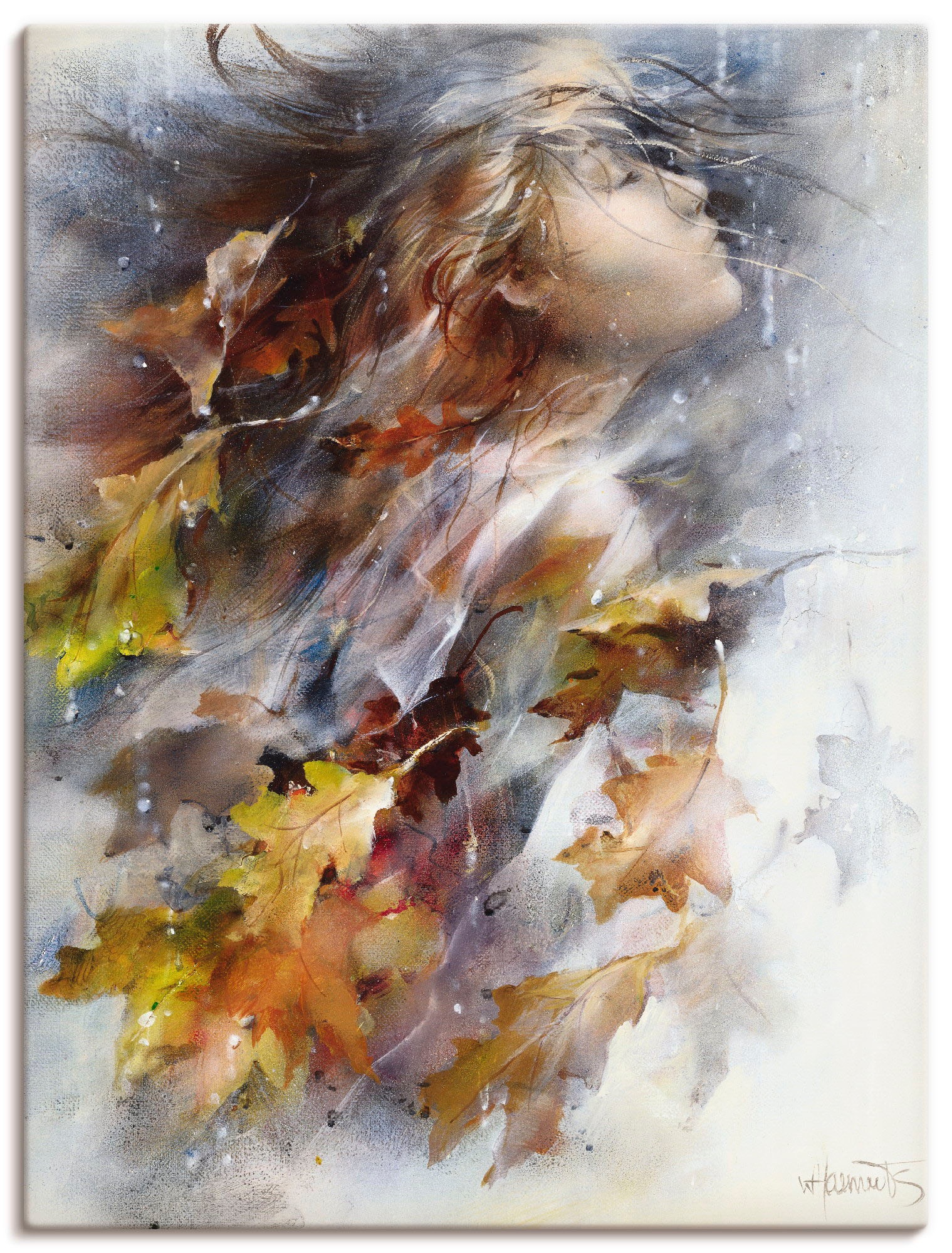 Artland Wandbild »Herbst« Frau 1 Stk. tlg. als Leinwandbild, Poster, Wandau günstig online kaufen