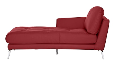 W.SCHILLIG Chaiselongue »softy«, mit dekorativer Heftung im Sitz, Füße Chrom glänzend kaufen