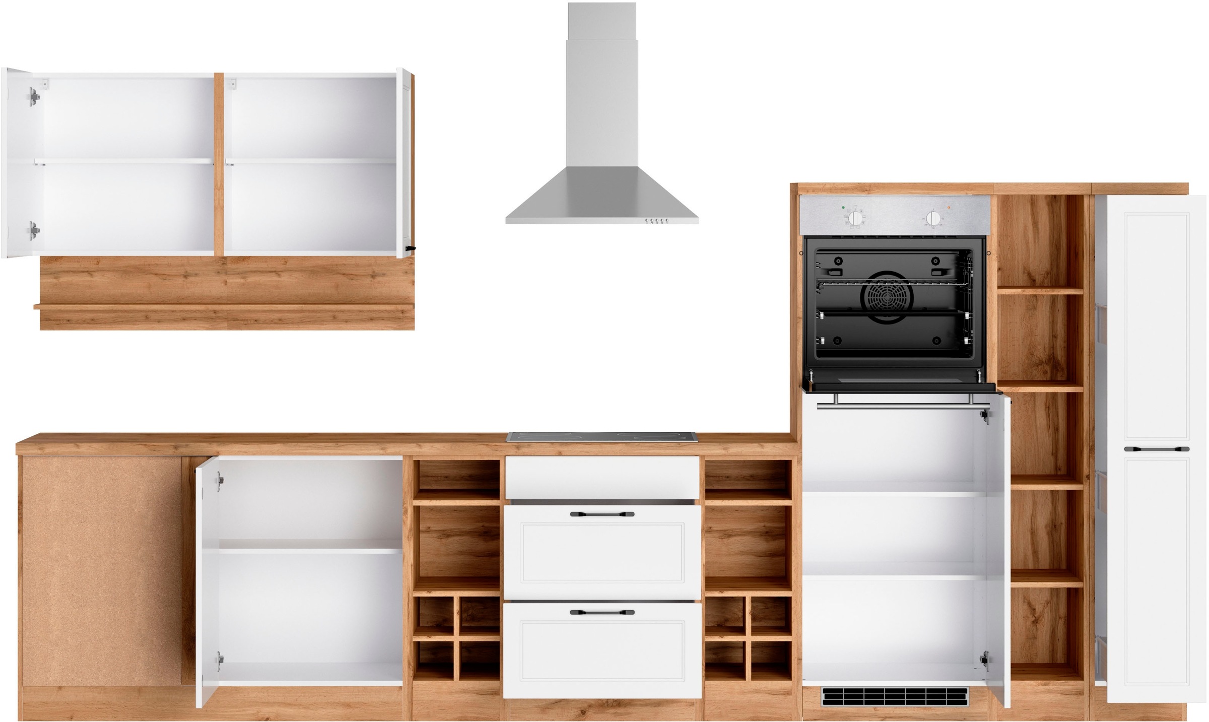 KOCHSTATION Winkelküche »KS-Lana«, Stellbreite 240/360 cm, wahlweise mit E-Geräten