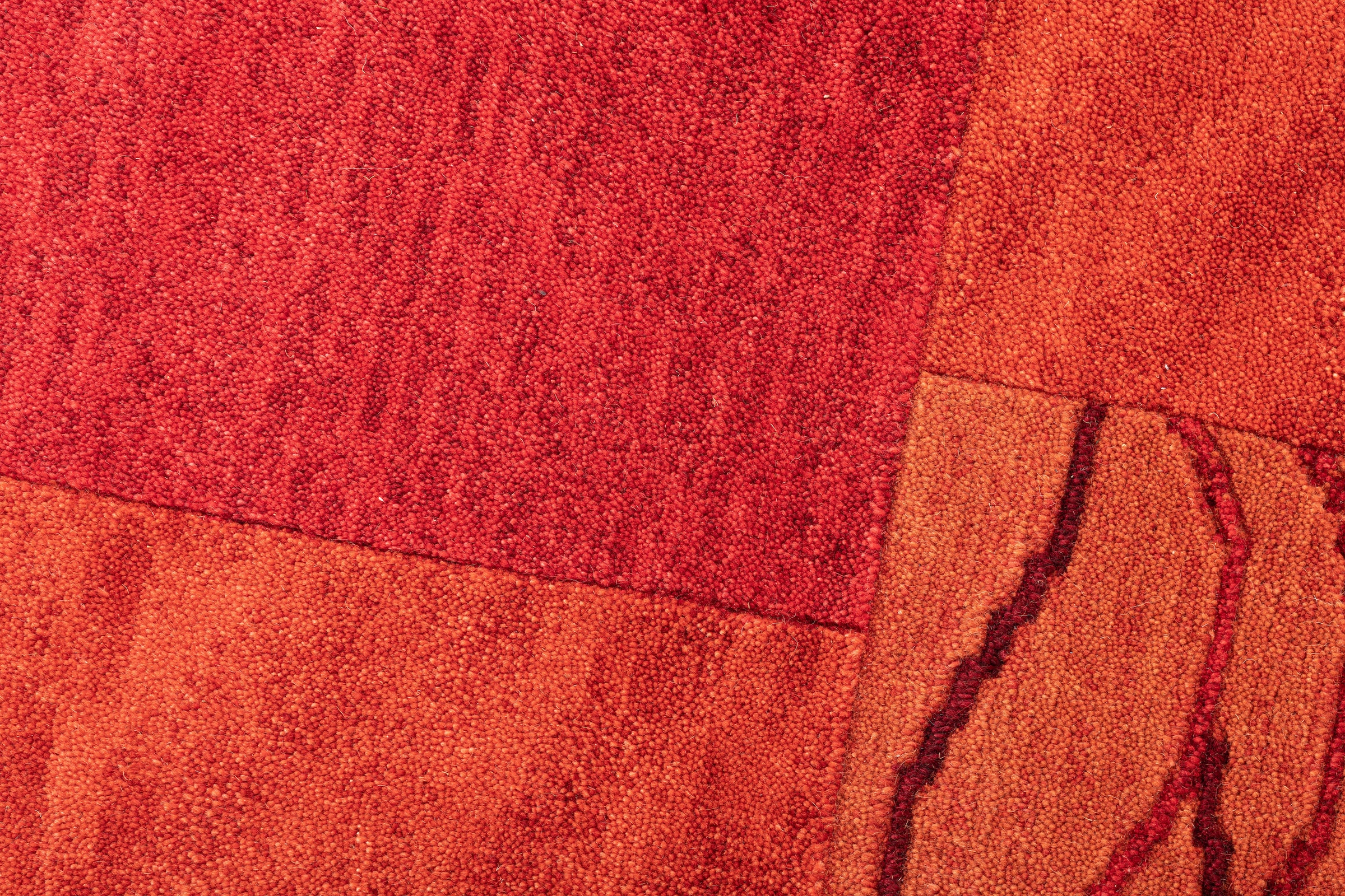 THEKO Wollteppich »Royal Domas 4028«, rechteckig, 14 mm Höhe, Kurzflor, reine Wolle, handgetuftet, modernes Patchwork Design