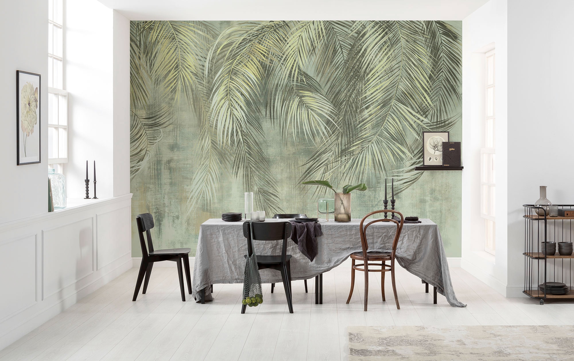 Komar Vliestapete »Digitaldruck Vlies -  Palm Fronds - Größe 350 x 250 cm« bedruckt glatt Wohnzimmer, Schlafzimmer