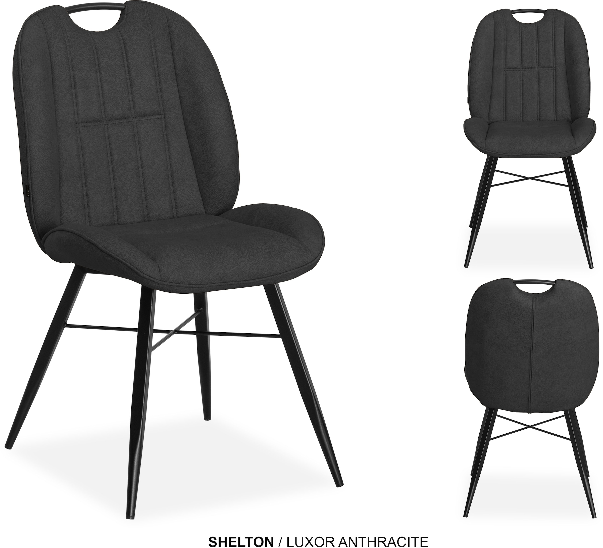 OMG Design Esszimmerstuhl »Shelton« (Set) 1 Stk.Esszimmerstuhl, pflegeleichter Bezug, mit Handgriff