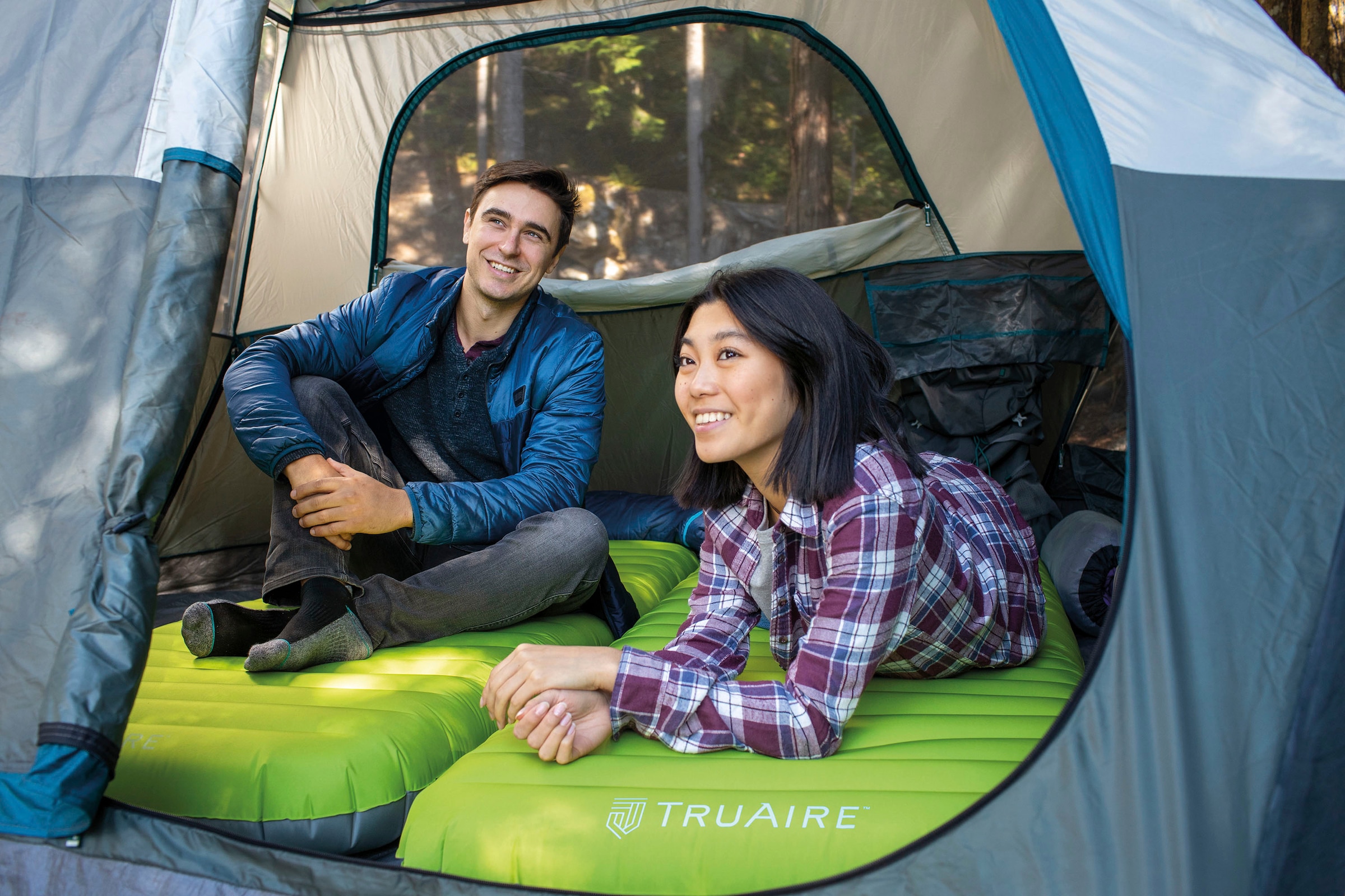 Intex Luftbett »Camping-Matratze Truaire Dura-Beam mit USB150 Pumpe«, mit Aufbewahrungs-Tasche