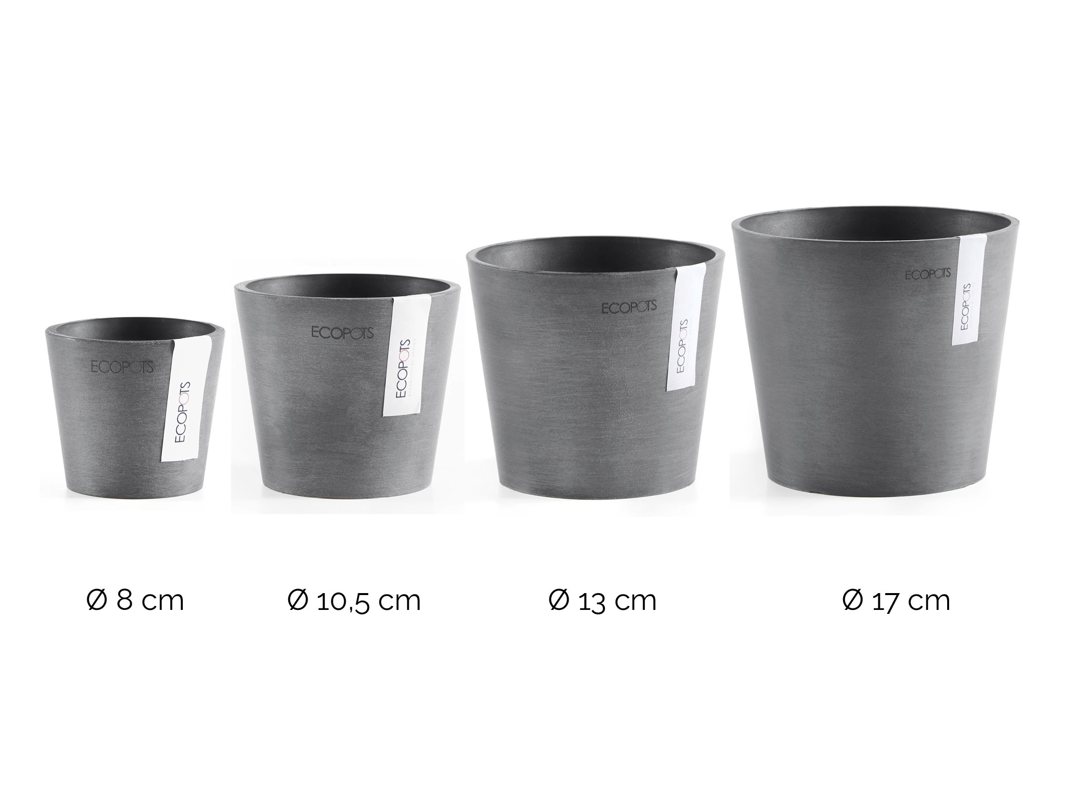 ECOPOTS Blumentopf »Amsterdam Mini«, (Set, 4 St.), in verschiedenen Größen