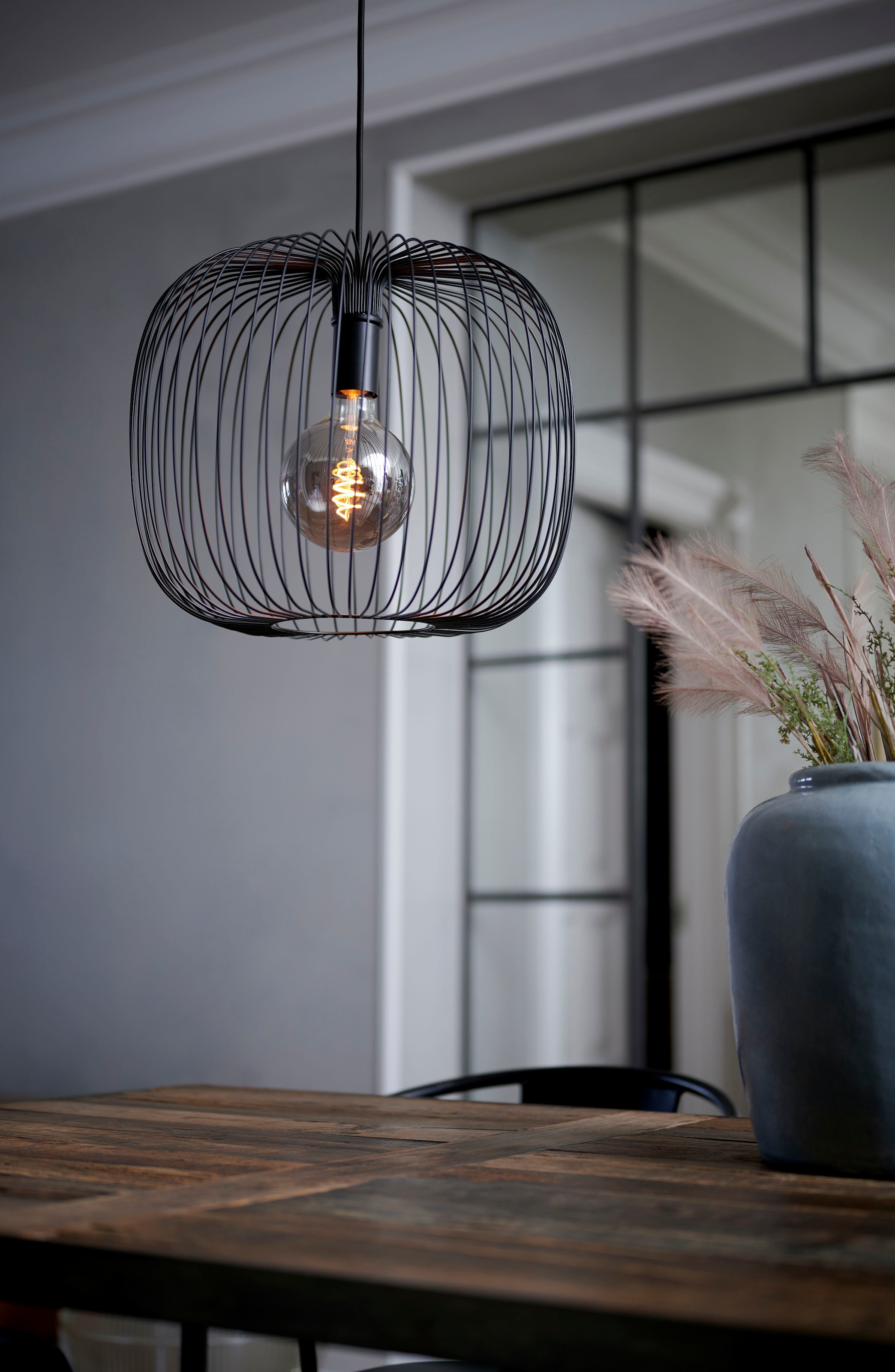 Nordlux Pendelleuchte »Beroni«, Leuchtmittel E27 | ohne Leuchtmittel, Minimalistisches und industrielles Design, für E27 LED Leuchmittel
